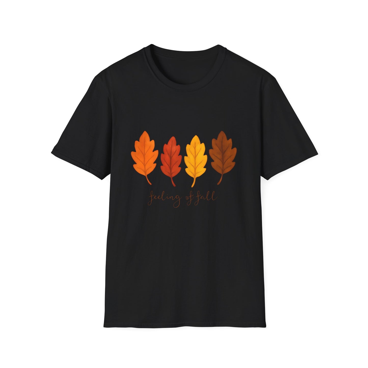 Feeling of Fall Leaves Shirt Cozy Autumn Graphic Tee Unisex Soft style T Shirt