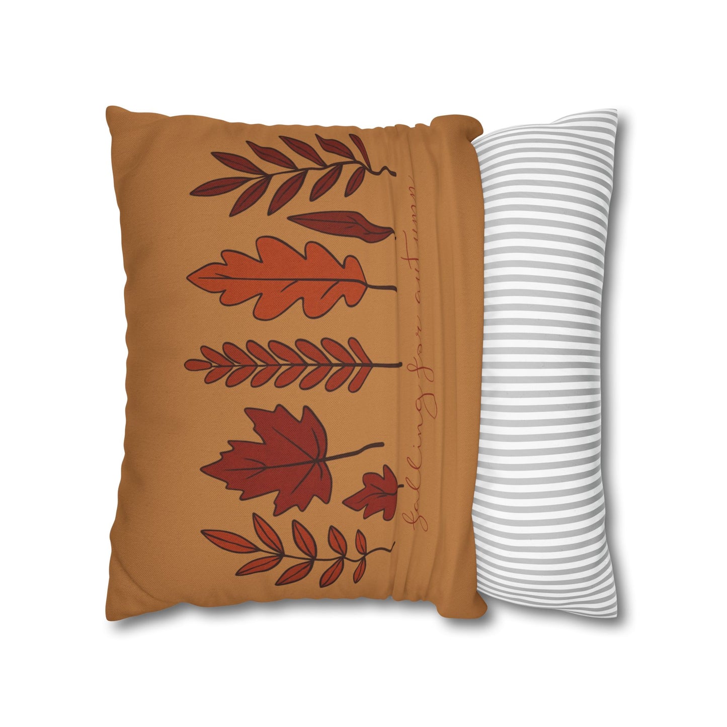Falling for Autumn Leaves Pillow Cozy Fall Decorative Throw Cushion for Home Décor