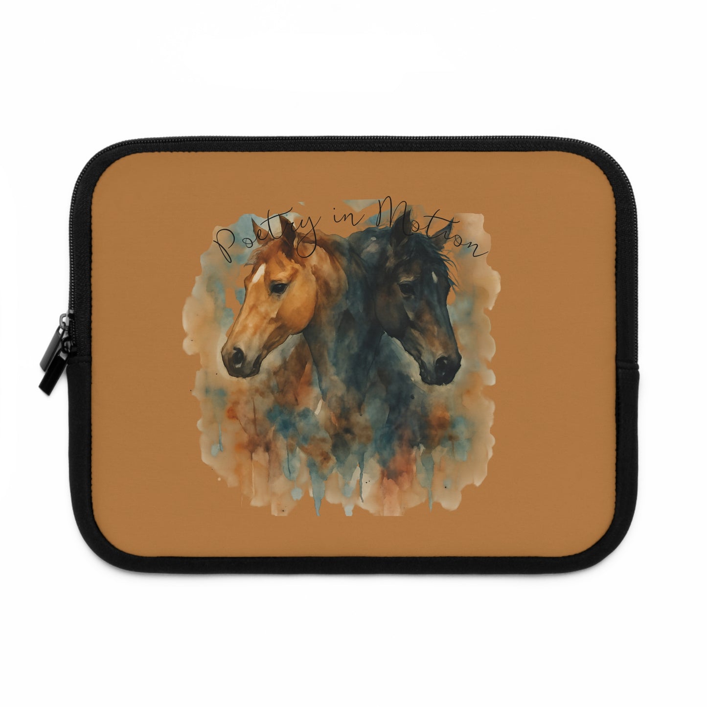 Horse Laptop Sleeve Poetry in Motion Equestrian Case 7in, 10in, 13in, 15in, 17in Rustic Horse Art Tech AccessoryLaptop Sleeve