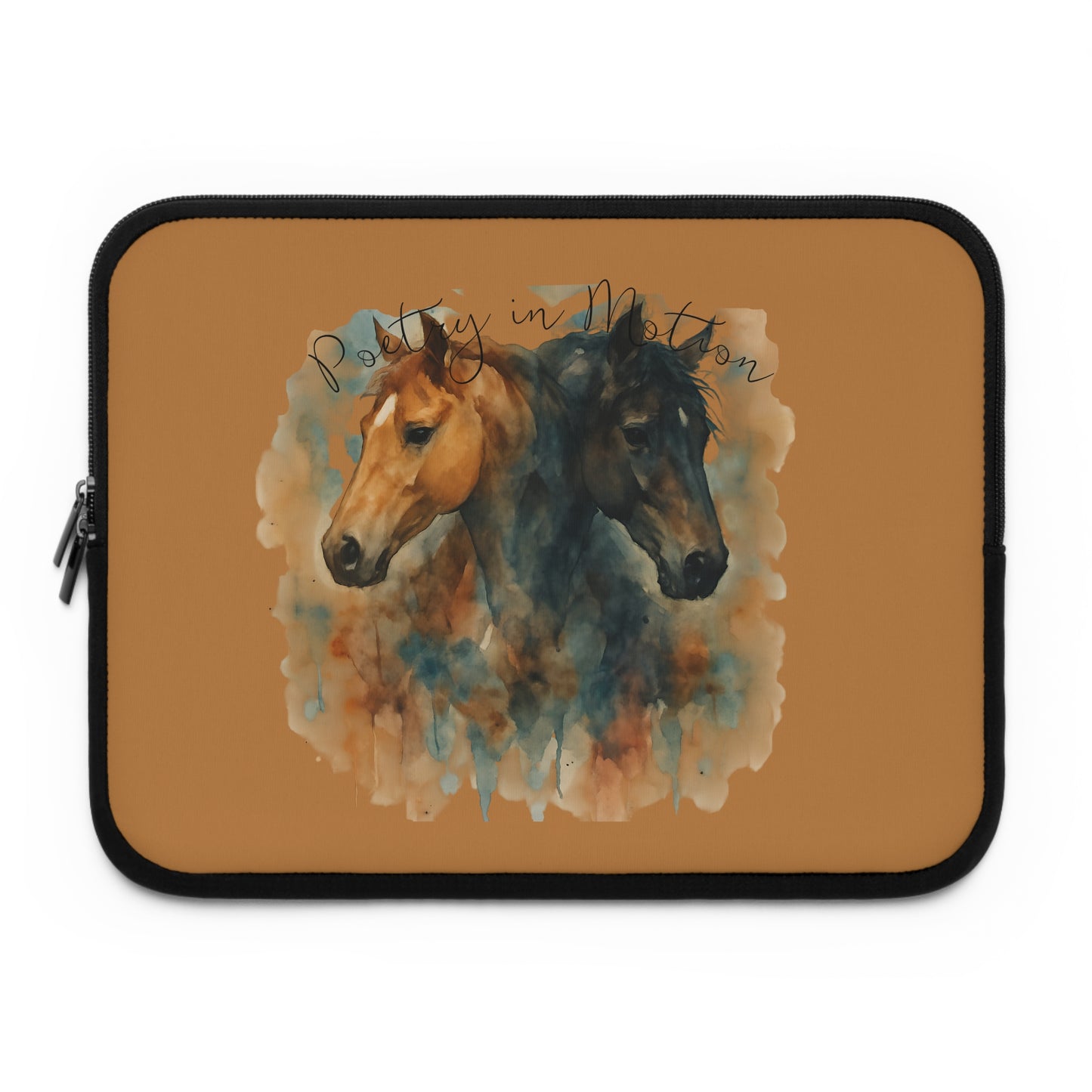 Horse Laptop Sleeve Poetry in Motion Equestrian Case 7in, 10in, 13in, 15in, 17in Rustic Horse Art Tech AccessoryLaptop Sleeve