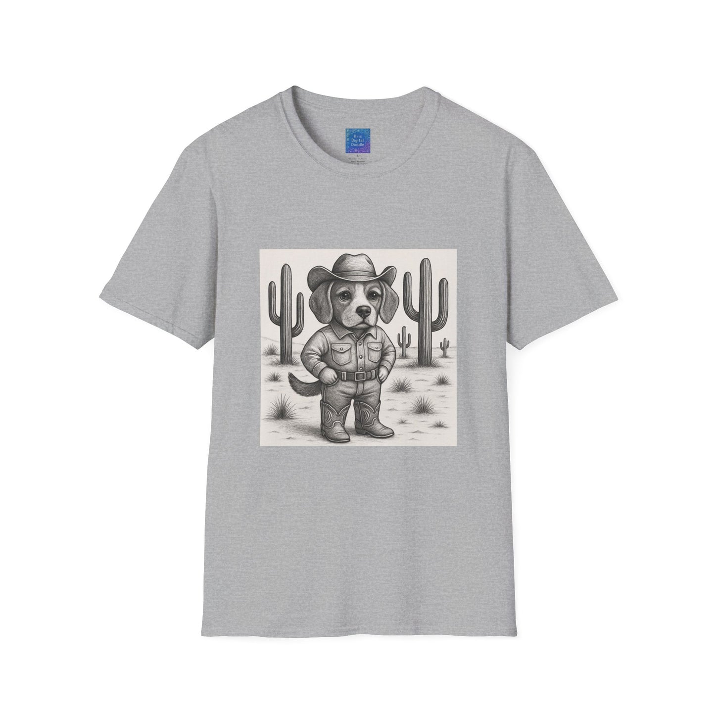 Cowboy Dog T-Shirt, Funny Western Desert Graphic Tee
