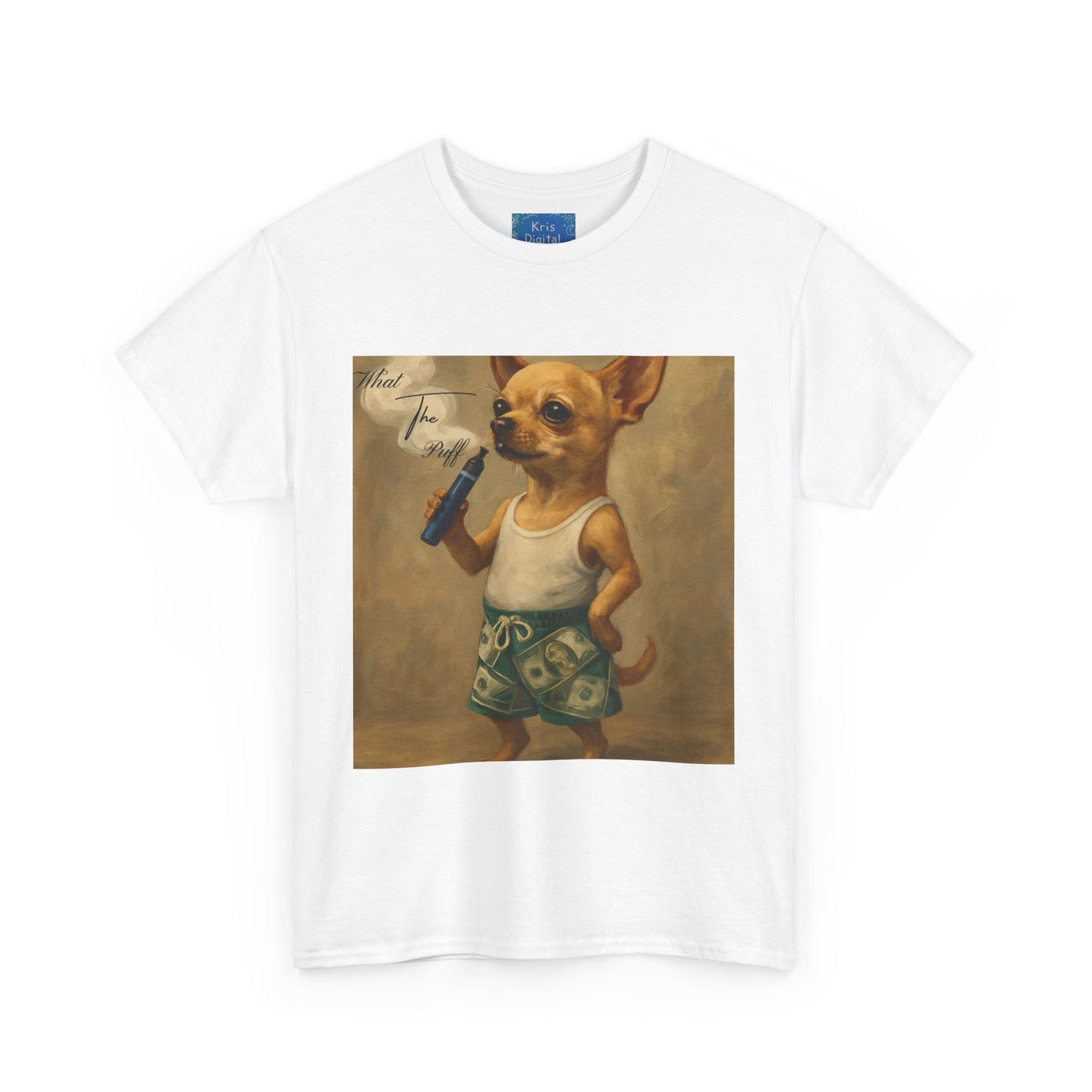 Urban What the Puff Chihuahua Streetwear Vape Graphic Tee
