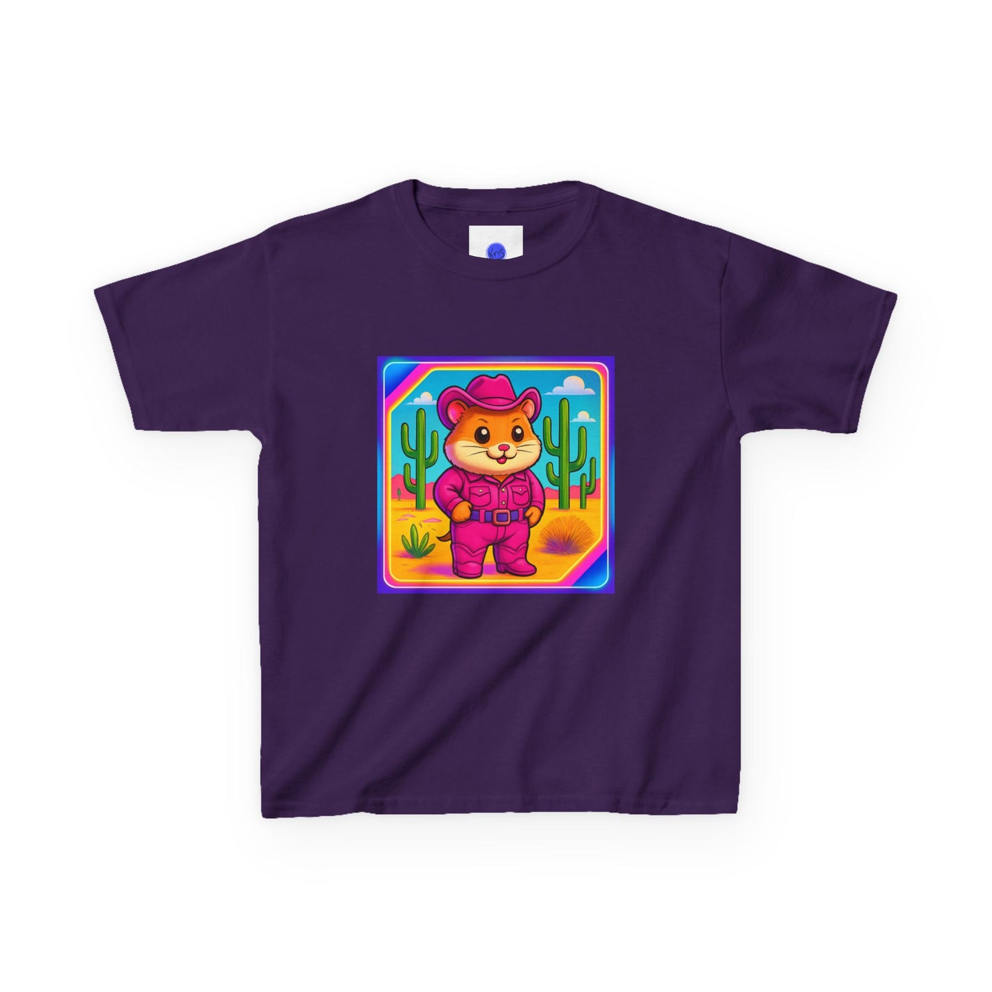 Whimsical Cowboy Hamster T-Shirt, Cute Western Desert Animal Tee, boys girls, unisex, cowgirl