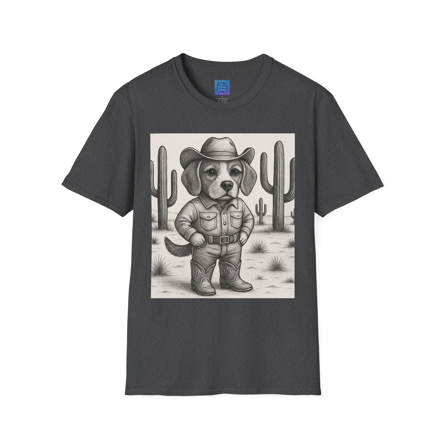Cowboy Dog T-Shirt, Funny Western Desert Graphic Tee