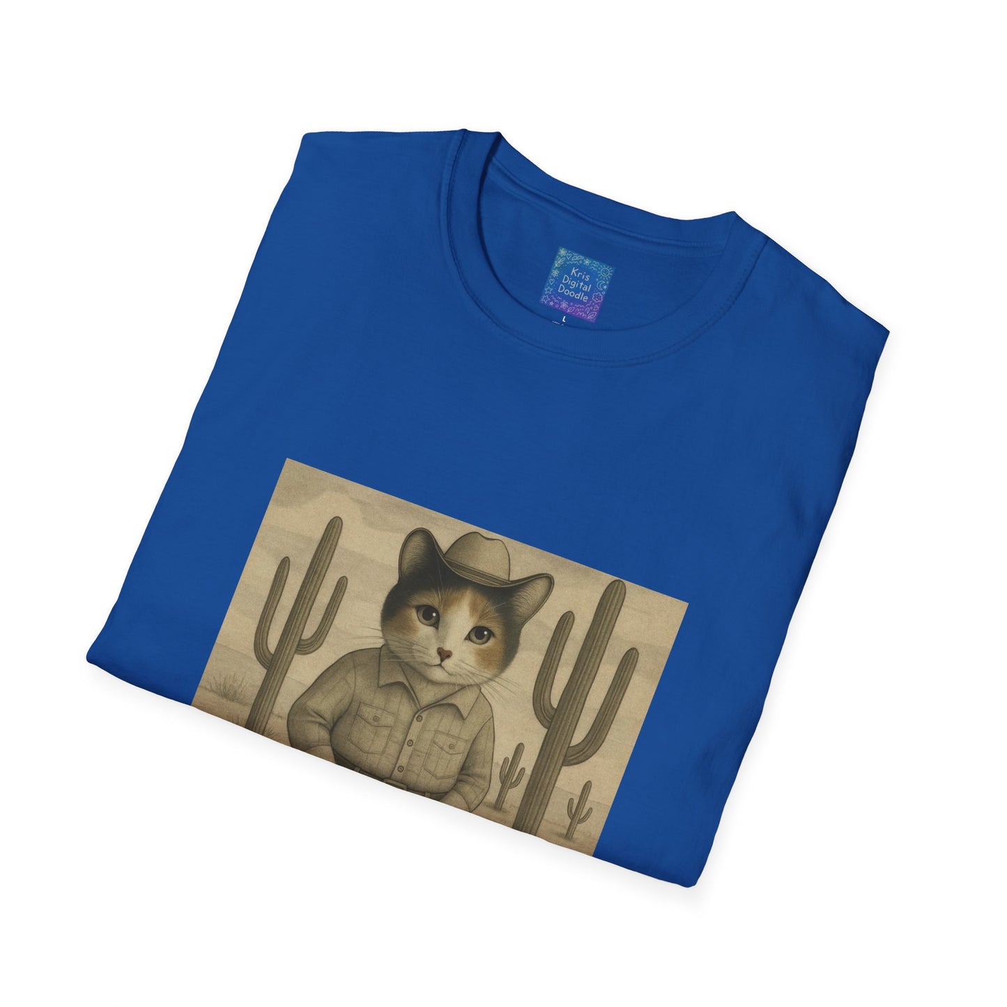 Cowboy Cat Western Graphic T-Shirt, Vintage Country Style Tee