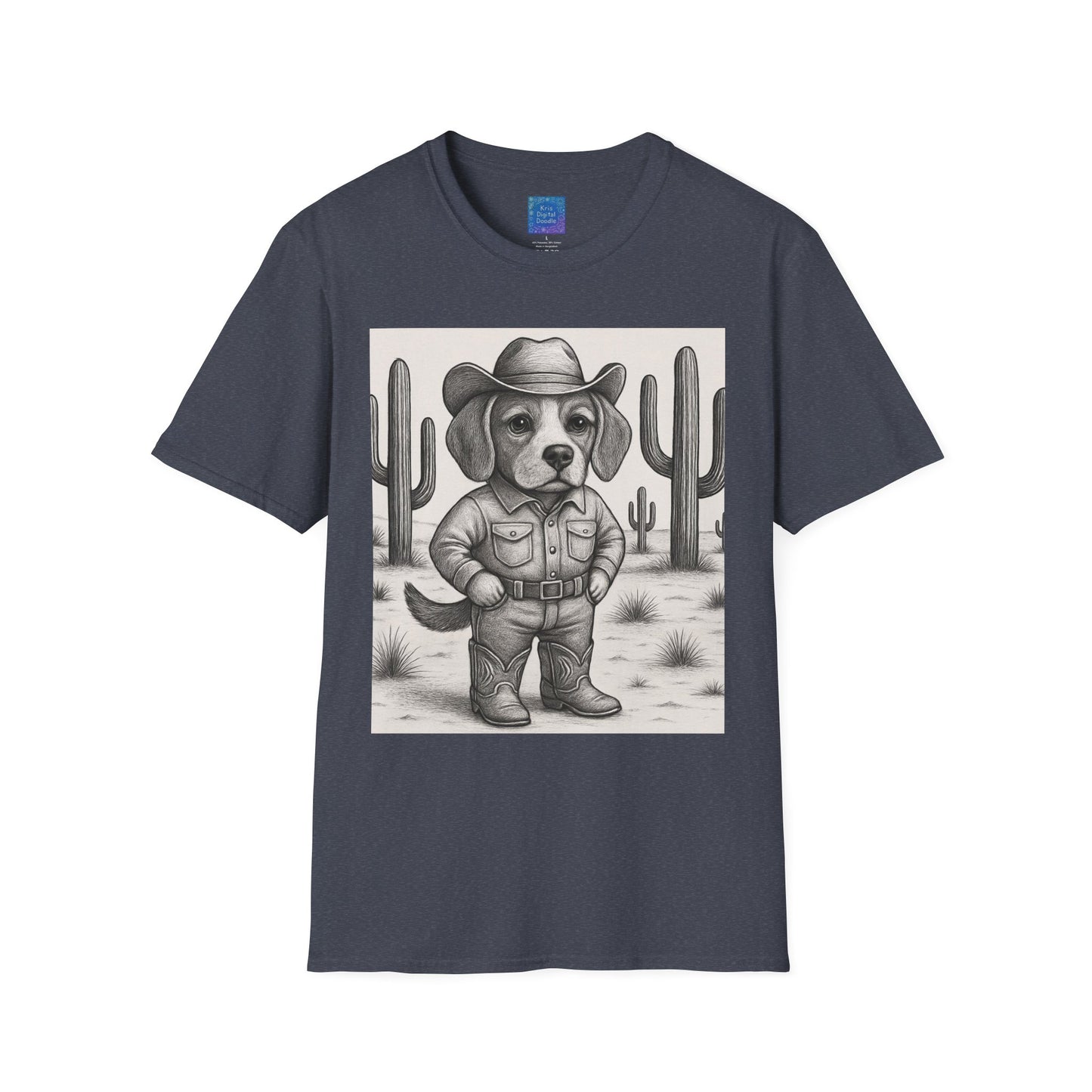 Cowboy Dog T-Shirt, Funny Western Desert Graphic Tee