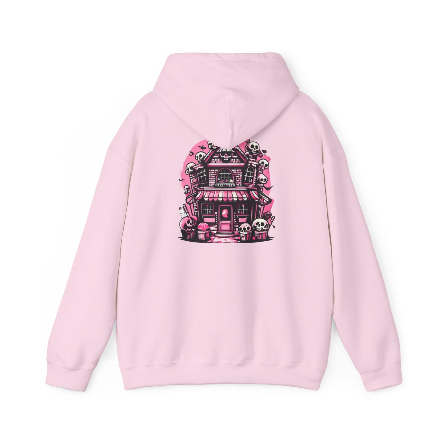 Haunted Candy Shop Hoodie Spooky Halloween Skull House Graphic Sweatshirt Unisex Heavy Blend™ Hooded Sweatshirt