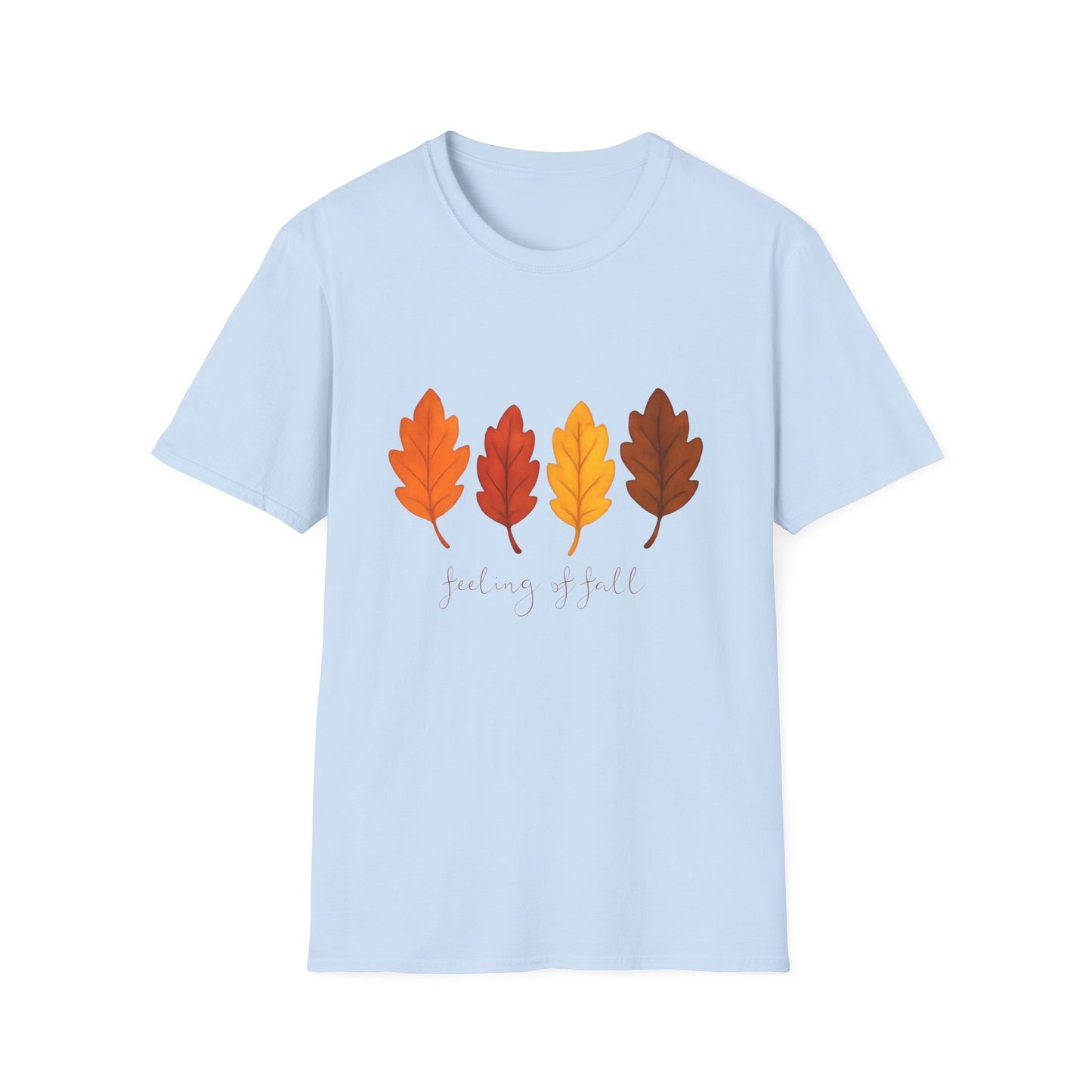 Feeling of Fall Leaves Shirt Cozy Autumn Graphic Tee Unisex Soft style T Shirt
