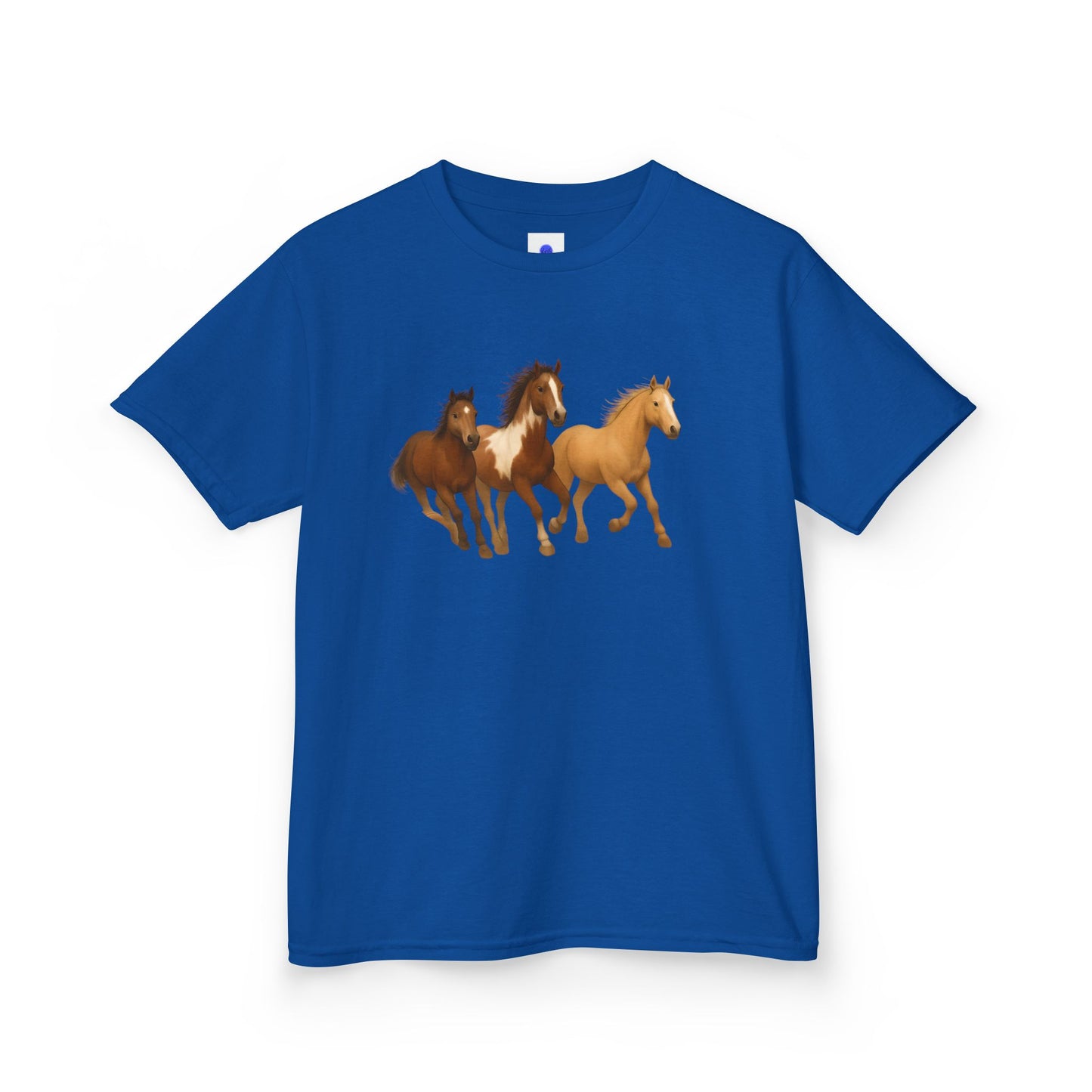 Kids Three Horse T shirt, Western, country, cute, Heavy Tee, fall, gallop, freedom