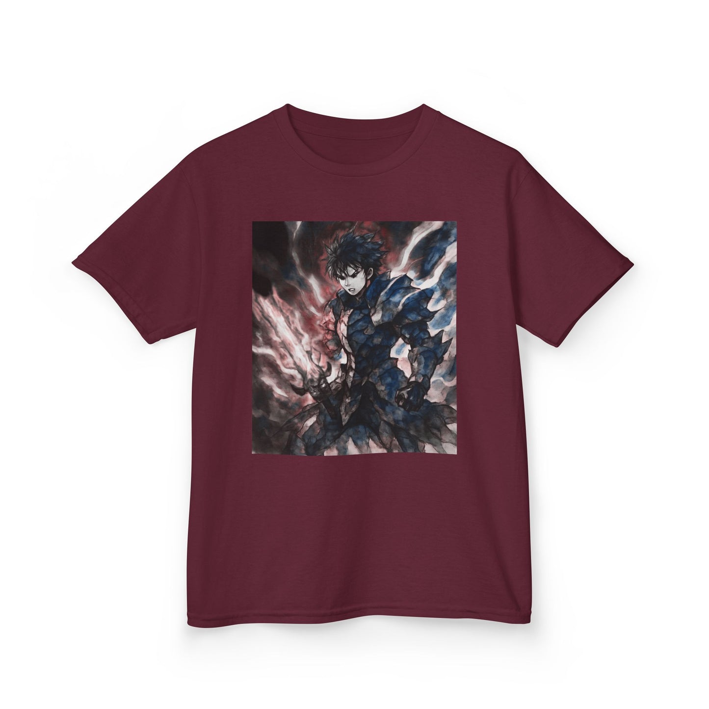 Dark Anime Power T Shirt Edgy Graphic Tee for Fans of Japanese Style Kids Heavy Cotton™ Tee