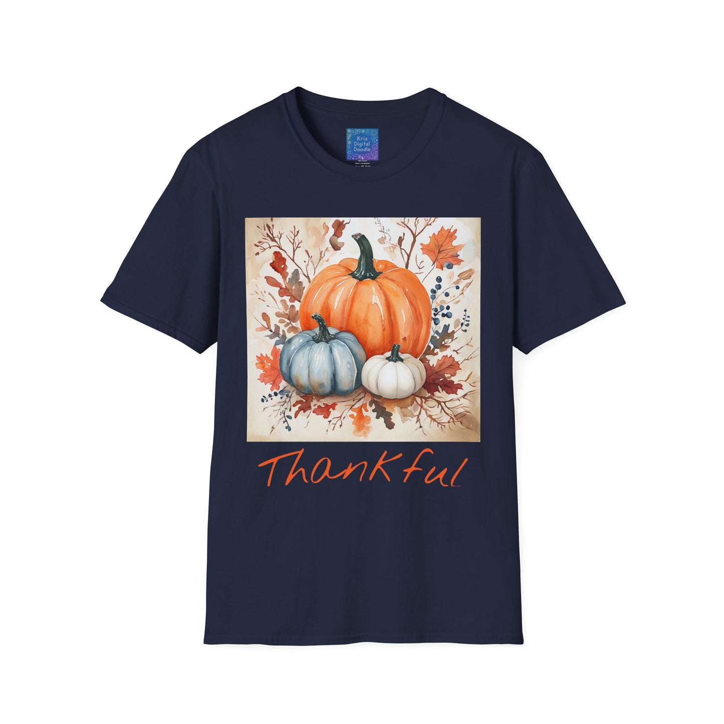 Thankful Pumpkin T-Shirt, Fall Harvest Graphic Tee