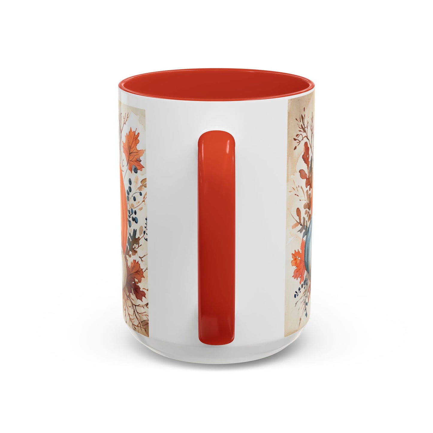 Pumpkin Fall Mug, Autumn Harvest Coffee Cup with Rustic Pumpkin Design
