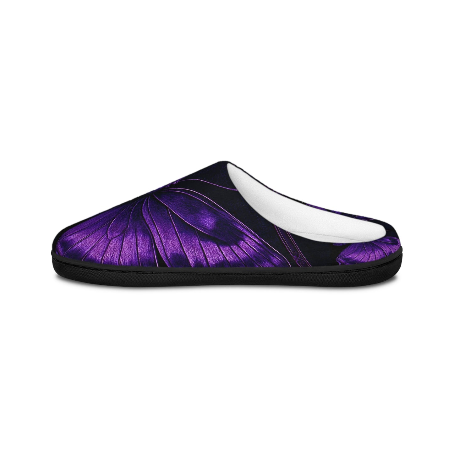 Purple Butterfly Slippers Cozy Indoor Shoes with Bold Design