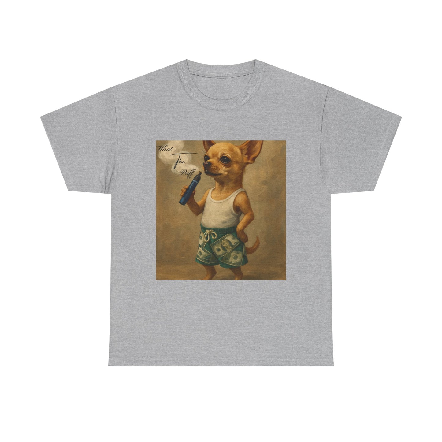 Urban What the Puff Chihuahua Streetwear Vape Graphic Tee