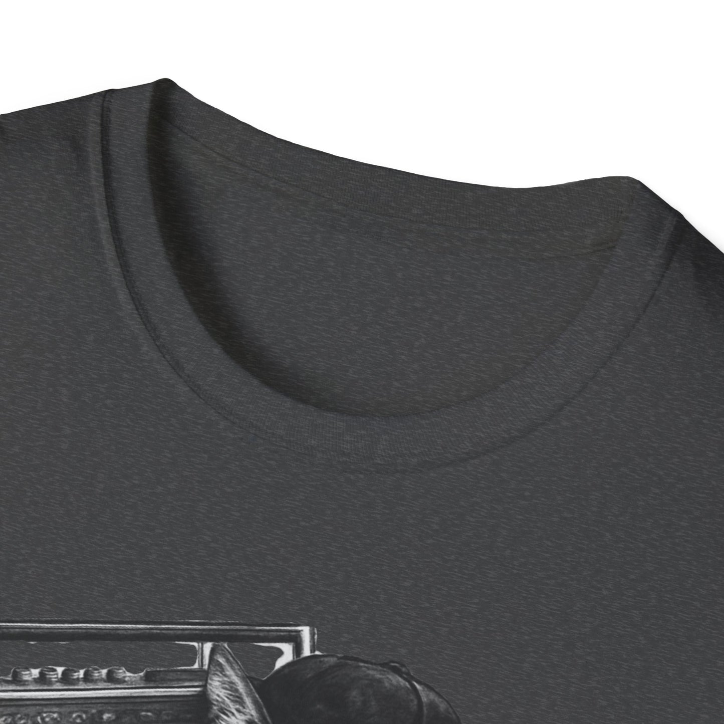 Black & White Boombox Cat T Shirt Hip Hop Streetwear Graphic Tee for Music Lovers Unisex Soft style T Shirt