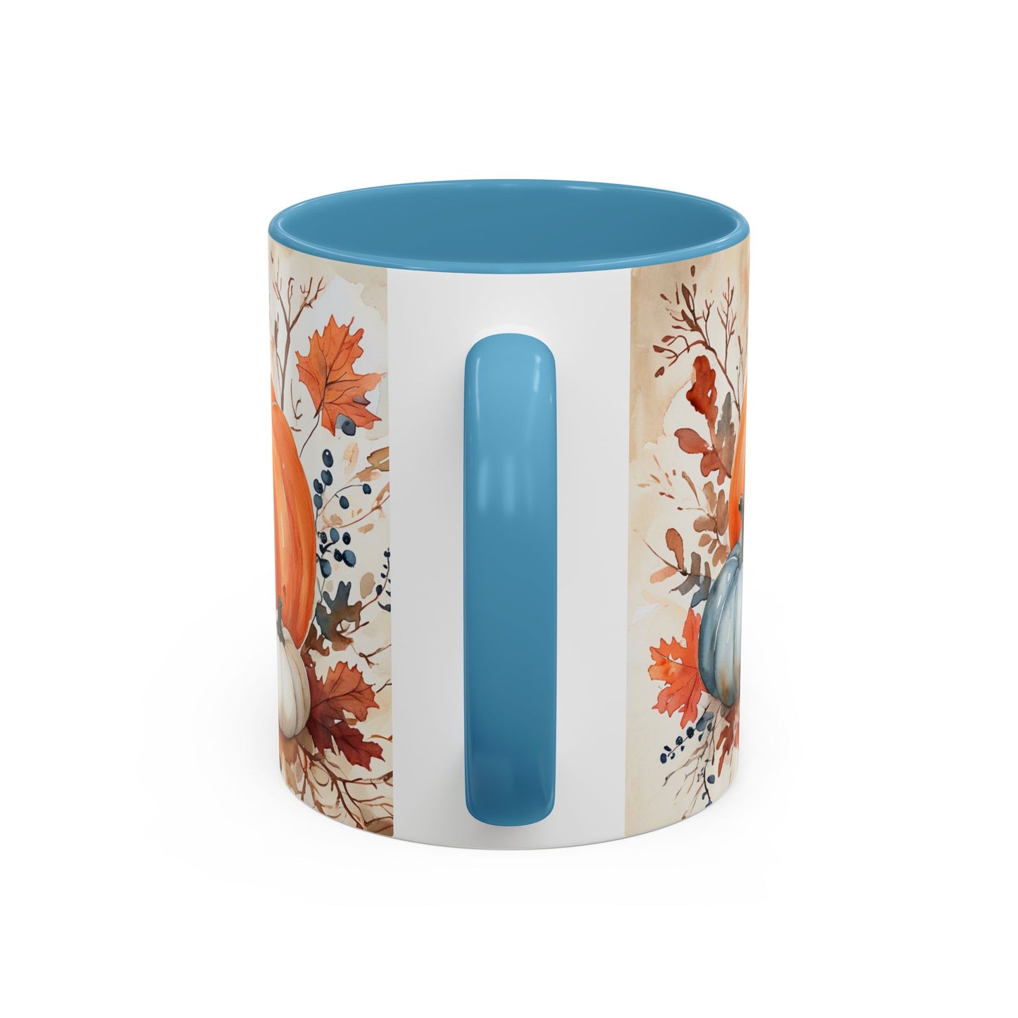 Pumpkin Fall Mug, Autumn Harvest Coffee Cup with Rustic Pumpkin Design