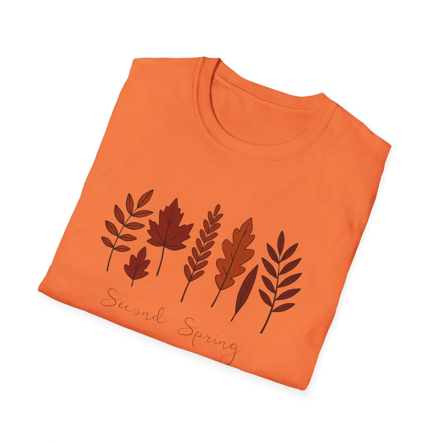 Second Spring Fall Shirt Autumn Leaves TShirt Neutral Cozy Thanksgiving Tee Fall Graphic Tee for Women Unisex TShirt