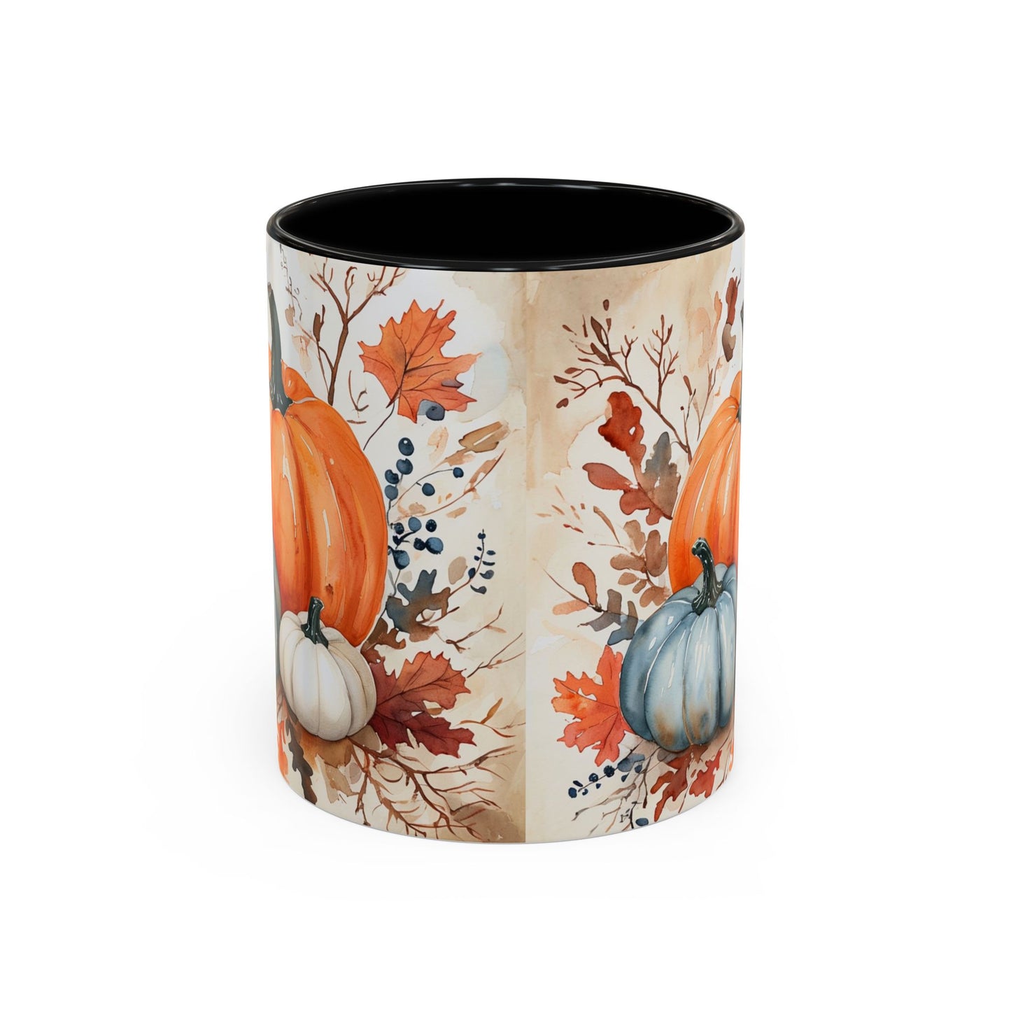 Pumpkin Fall Mug, Autumn Harvest Coffee Cup with Rustic Pumpkin Design