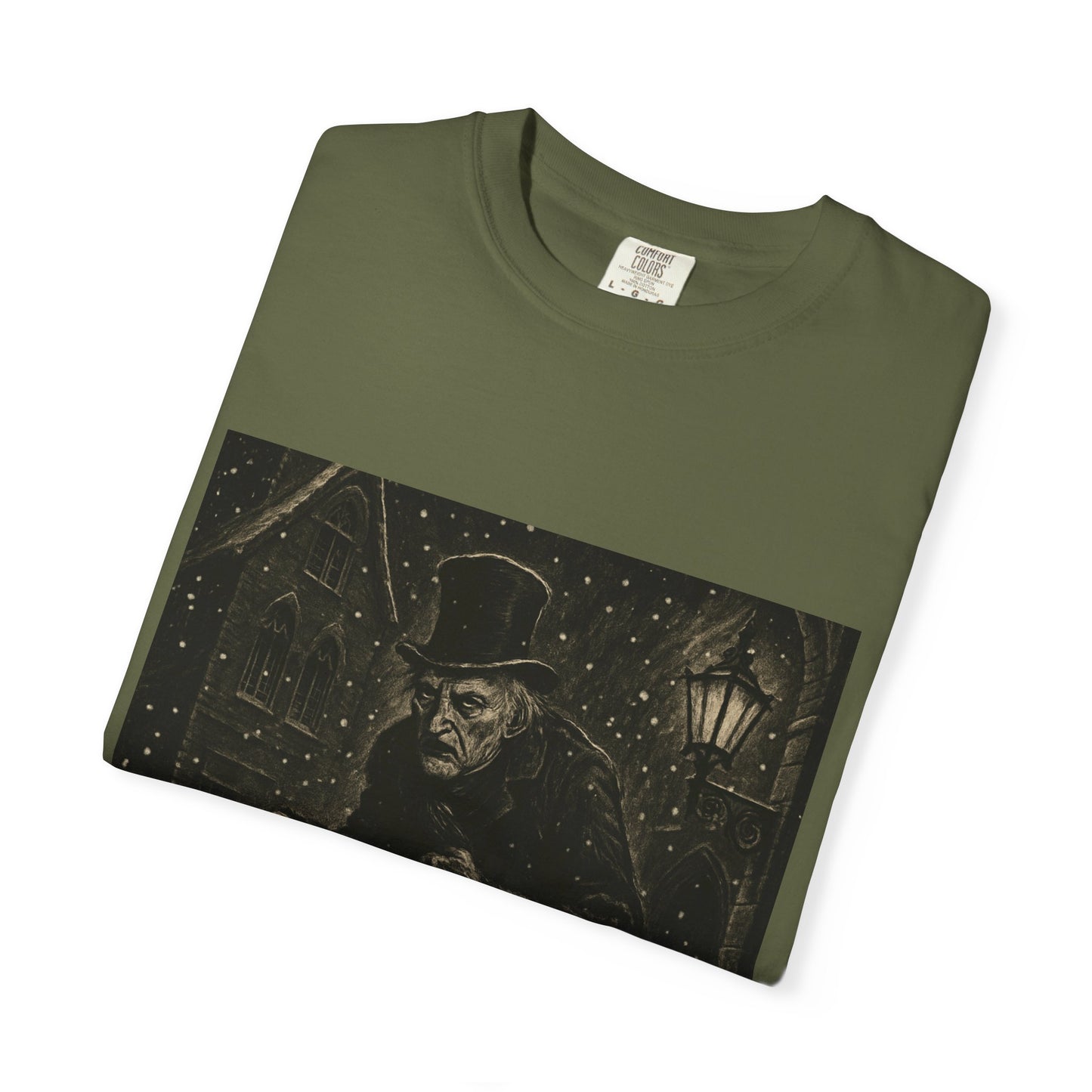 Gothic Scrooge T Shirt Dark Christmas Carol Shirt Vintage Haunted Dickens Tee Unisex Garment Dyed T shirt