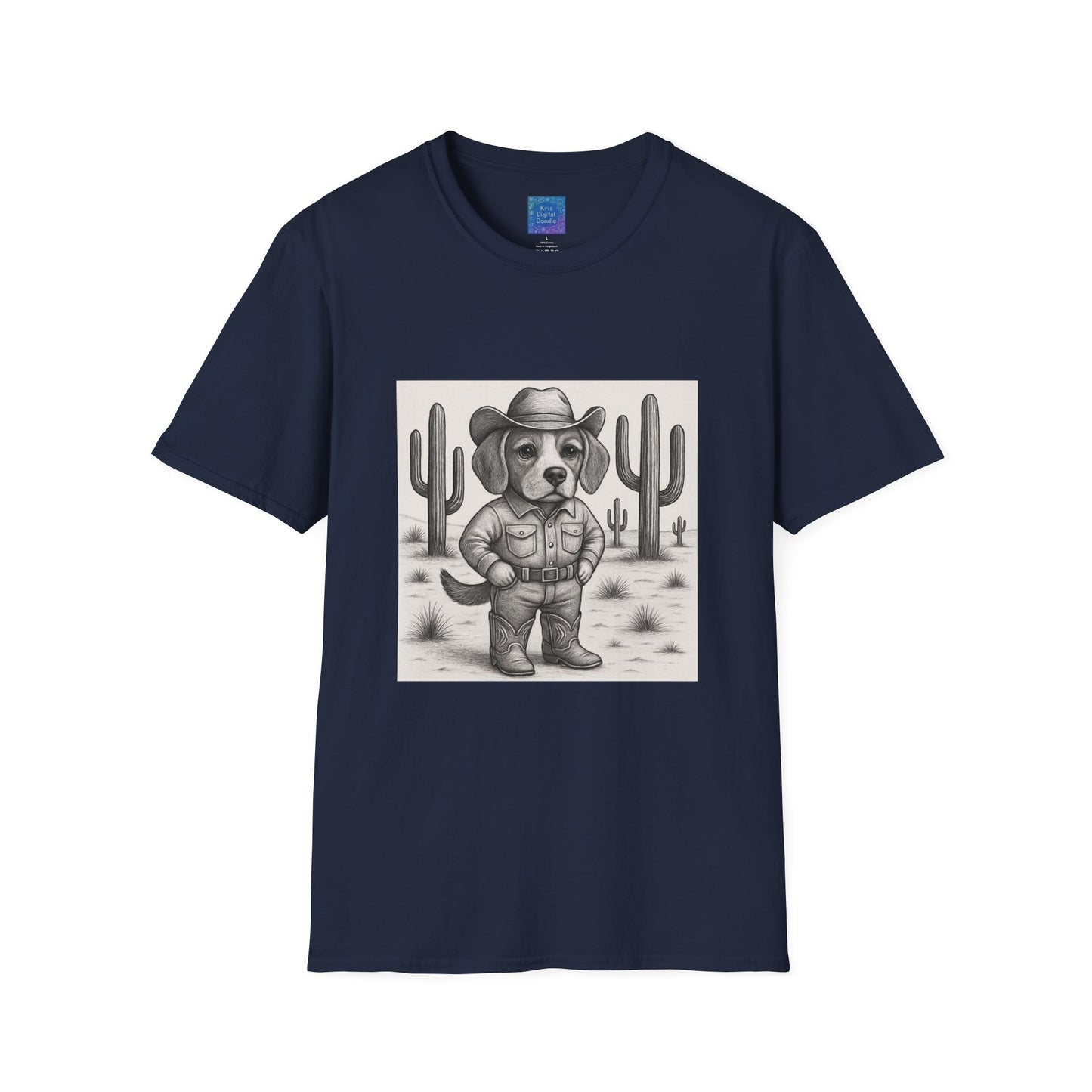 Cowboy Dog T-Shirt, Funny Western Desert Graphic Tee