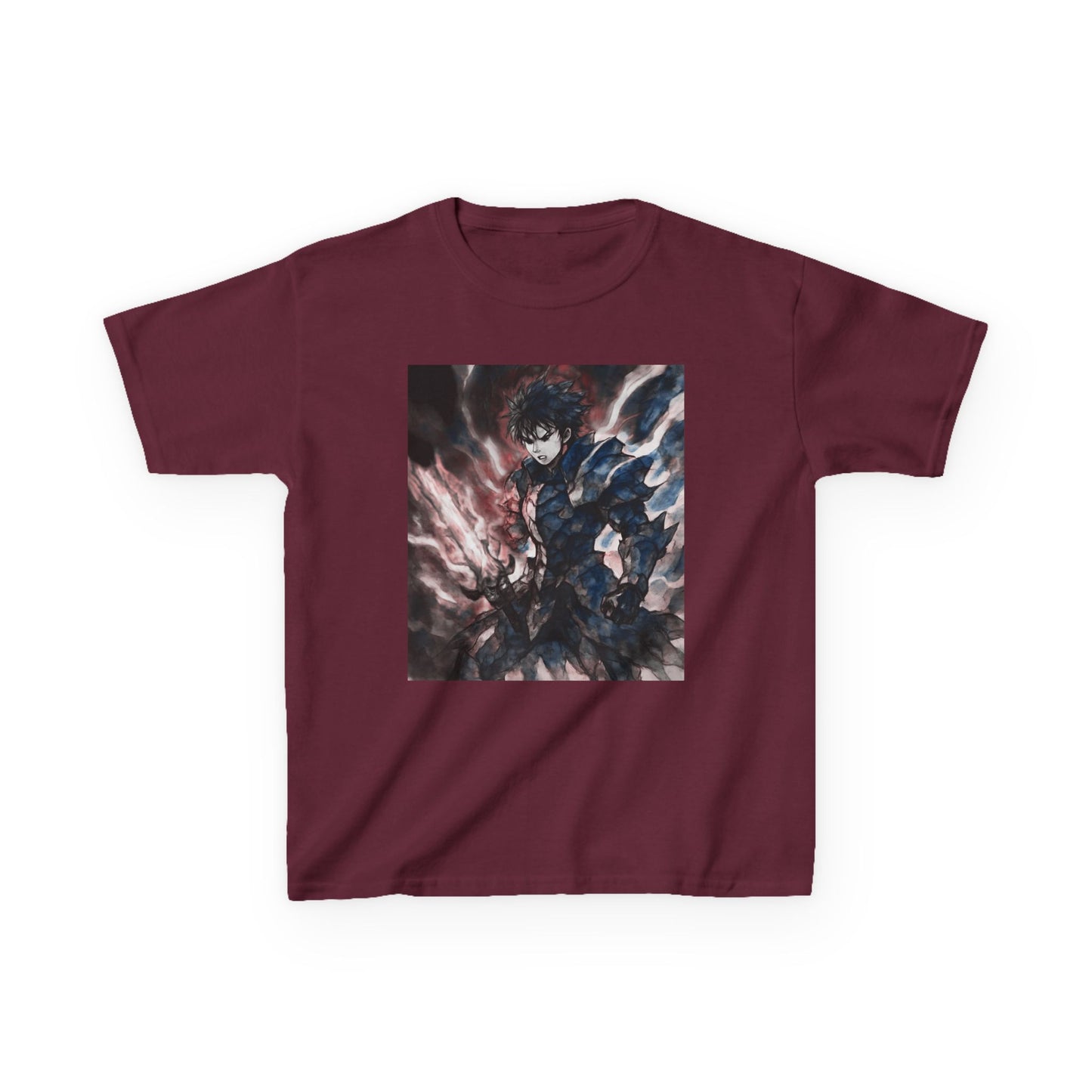 Dark Anime Power T Shirt Edgy Graphic Tee for Fans of Japanese Style Kids Heavy Cotton™ Tee