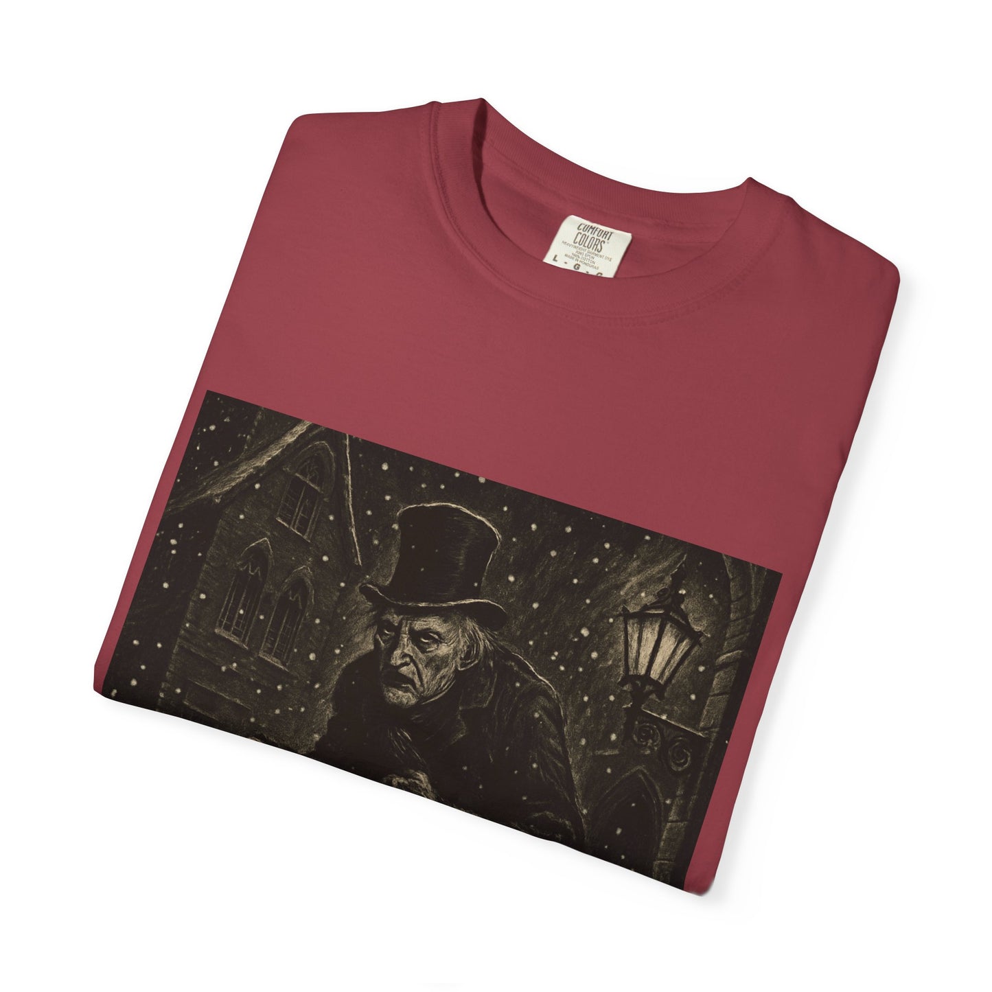 Gothic Scrooge T Shirt Dark Christmas Carol Shirt Vintage Haunted Dickens Tee Unisex Garment Dyed T shirt