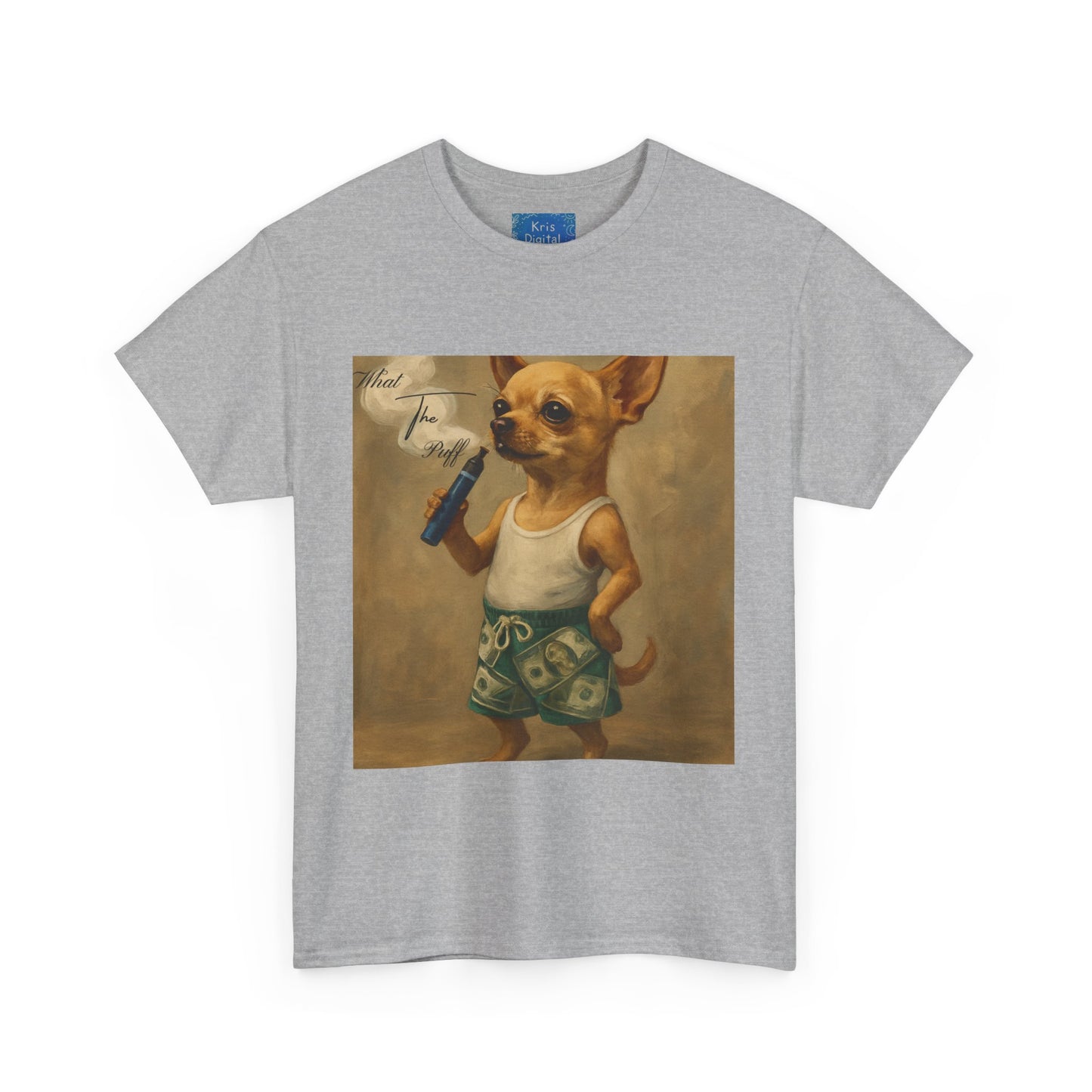 Urban What the Puff Chihuahua Streetwear Vape Graphic Tee