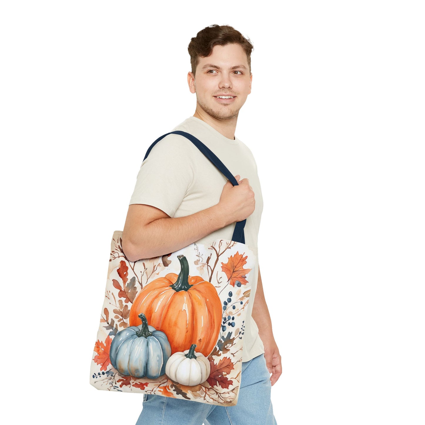 Pumpkin Harvest Tote Bag, Fall Farmhouse Autumn Market Bag