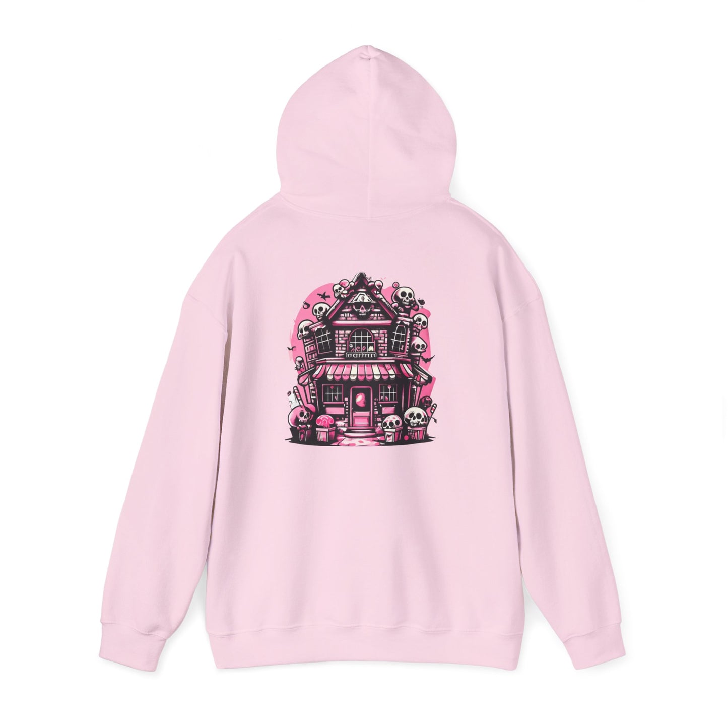 Haunted Candy Shop Hoodie Spooky Halloween Skull House Graphic Sweatshirt Unisex Heavy Blend™ Hooded Sweatshirt