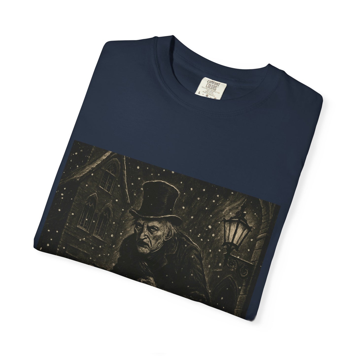 Gothic Scrooge T Shirt Dark Christmas Carol Shirt Vintage Haunted Dickens Tee Unisex Garment Dyed T shirt