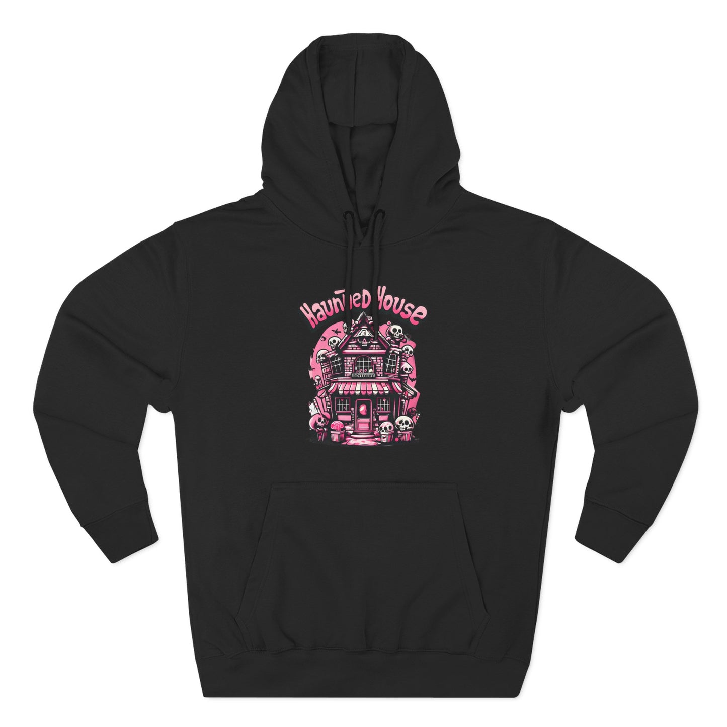 Haunted House Hoodie , Gothic Skull Graphic Halloween Sweatshirt