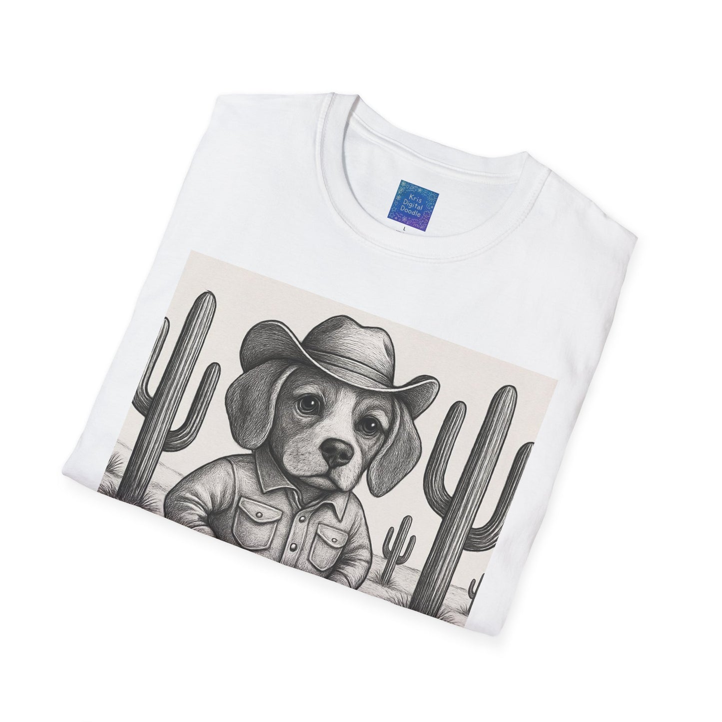 Cowboy Dog T-Shirt, Funny Western Desert Graphic Tee