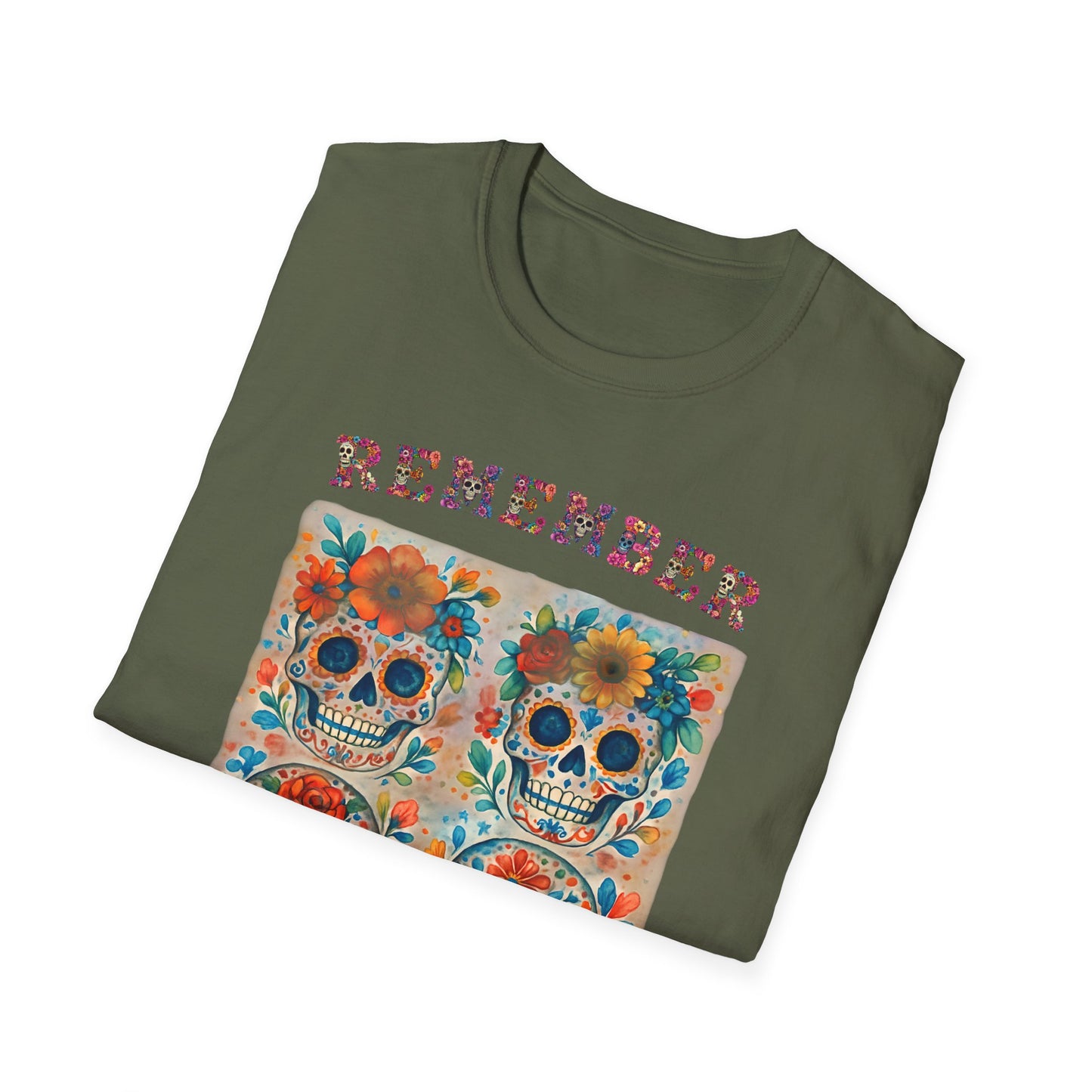Día de los Muertos Shirt Sugar Skull Memorial Tee Remember Day of the Dead T Shirt