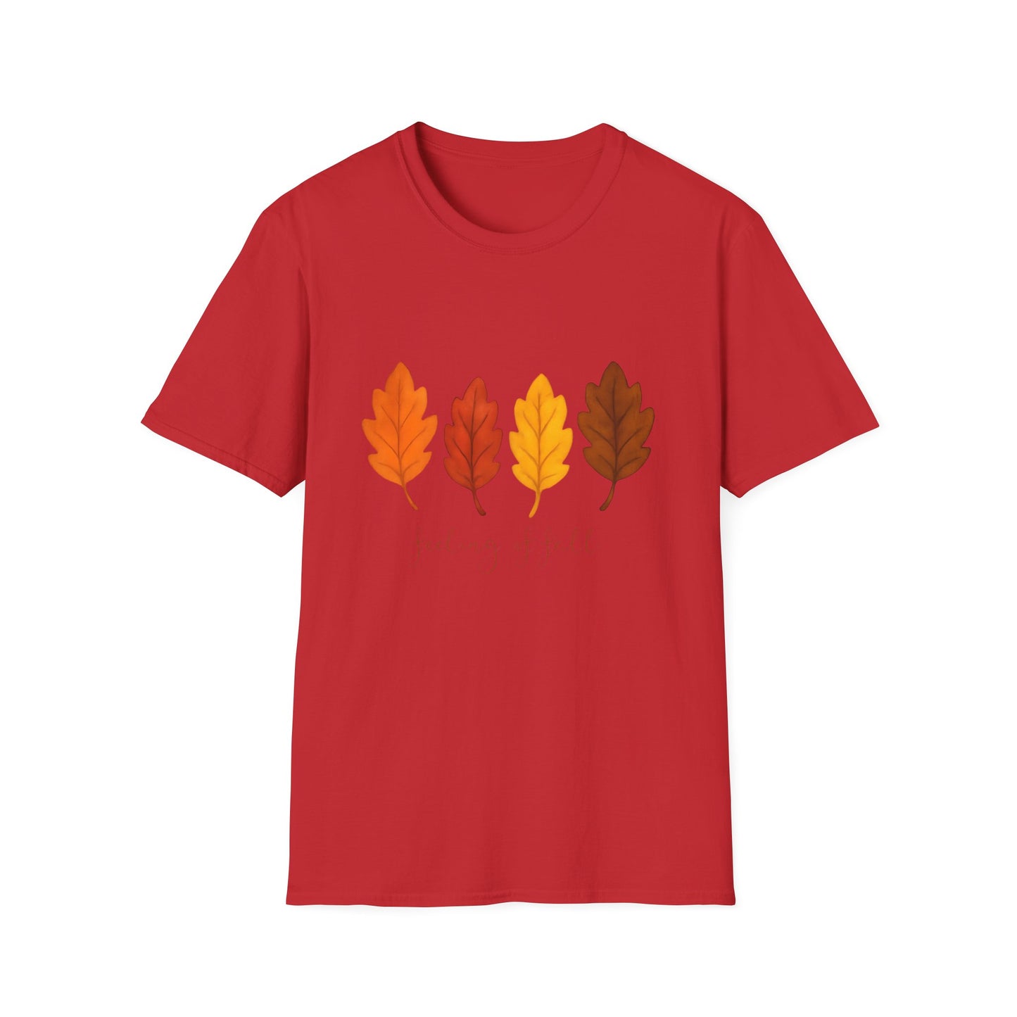 Feeling of Fall Leaves Shirt Cozy Autumn Graphic Tee Unisex Soft style T Shirt