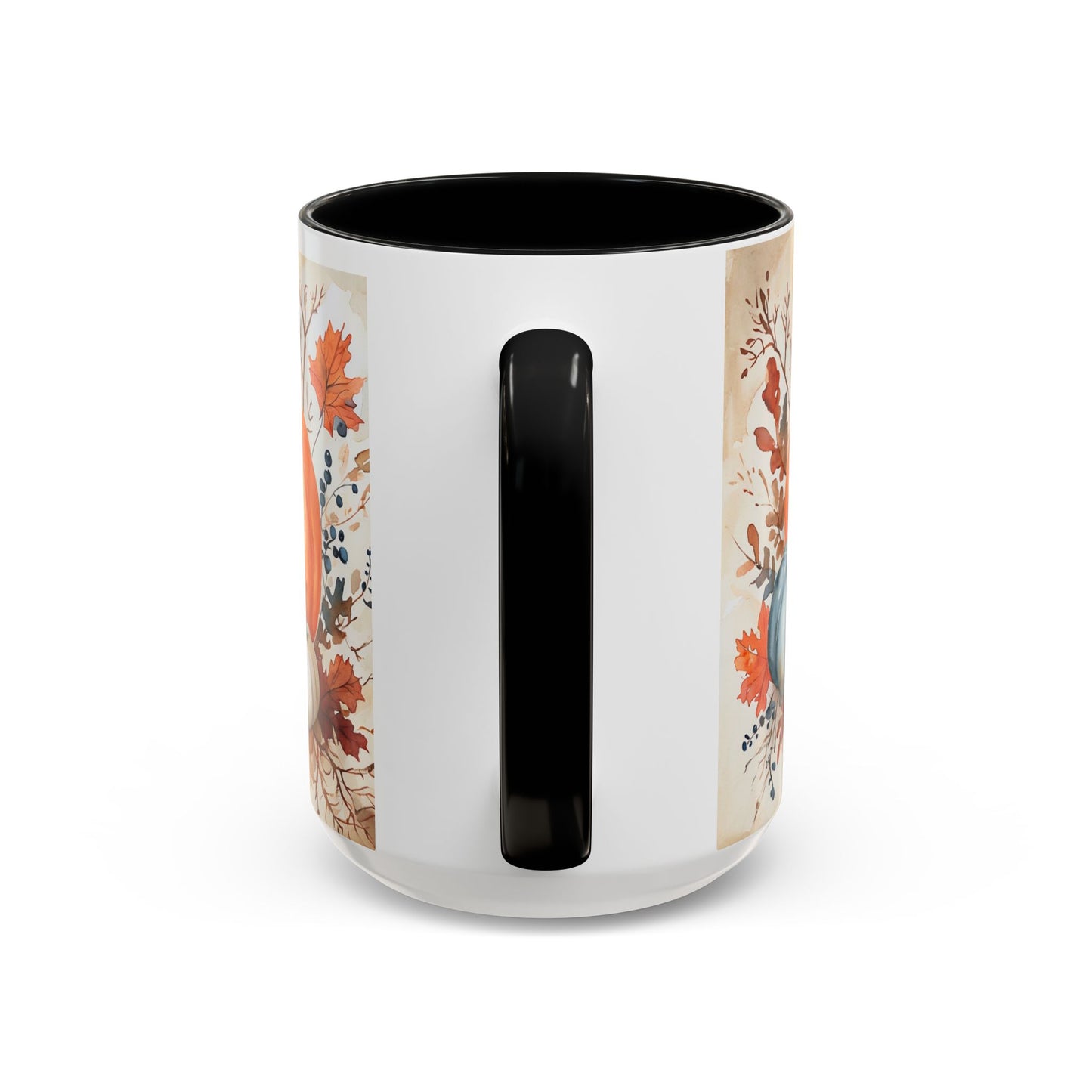 Pumpkin Fall Mug, Autumn Harvest Coffee Cup with Rustic Pumpkin Design