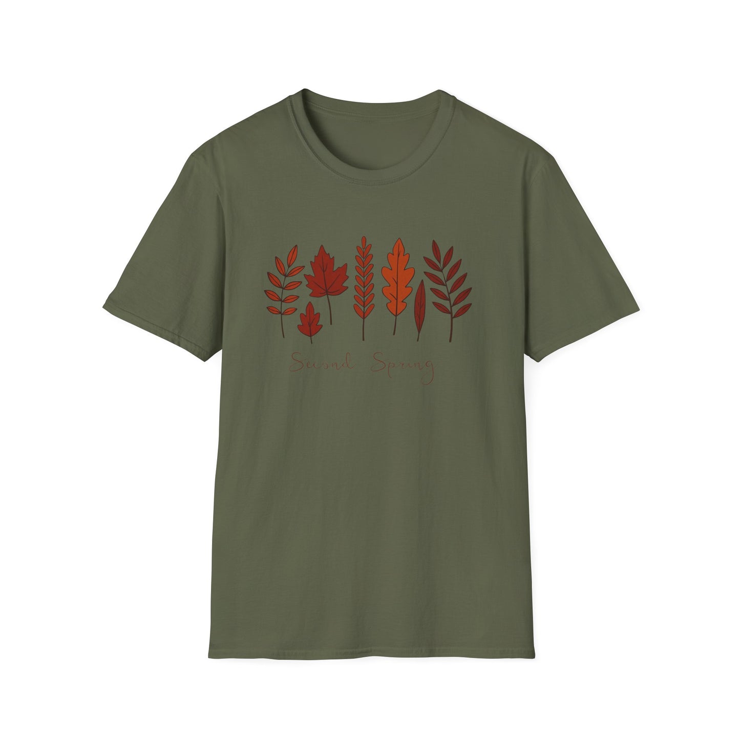 Second Spring Fall Shirt Autumn Leaves TShirt Neutral Cozy Thanksgiving Tee Fall Graphic Tee for Women Unisex TShirt