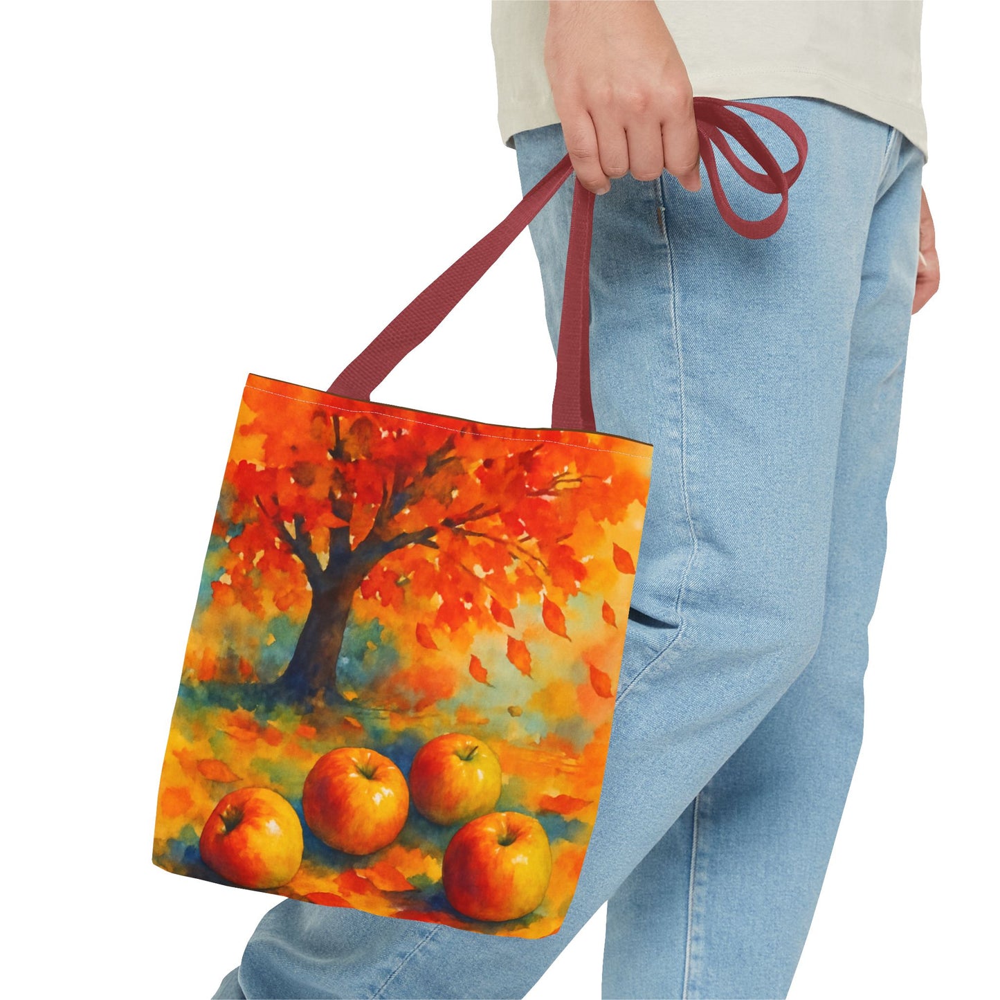 Autumn Apple Orchard Tote Bag Fall Harvest Reusable Shoulder Bag Tote Bag (AOP)