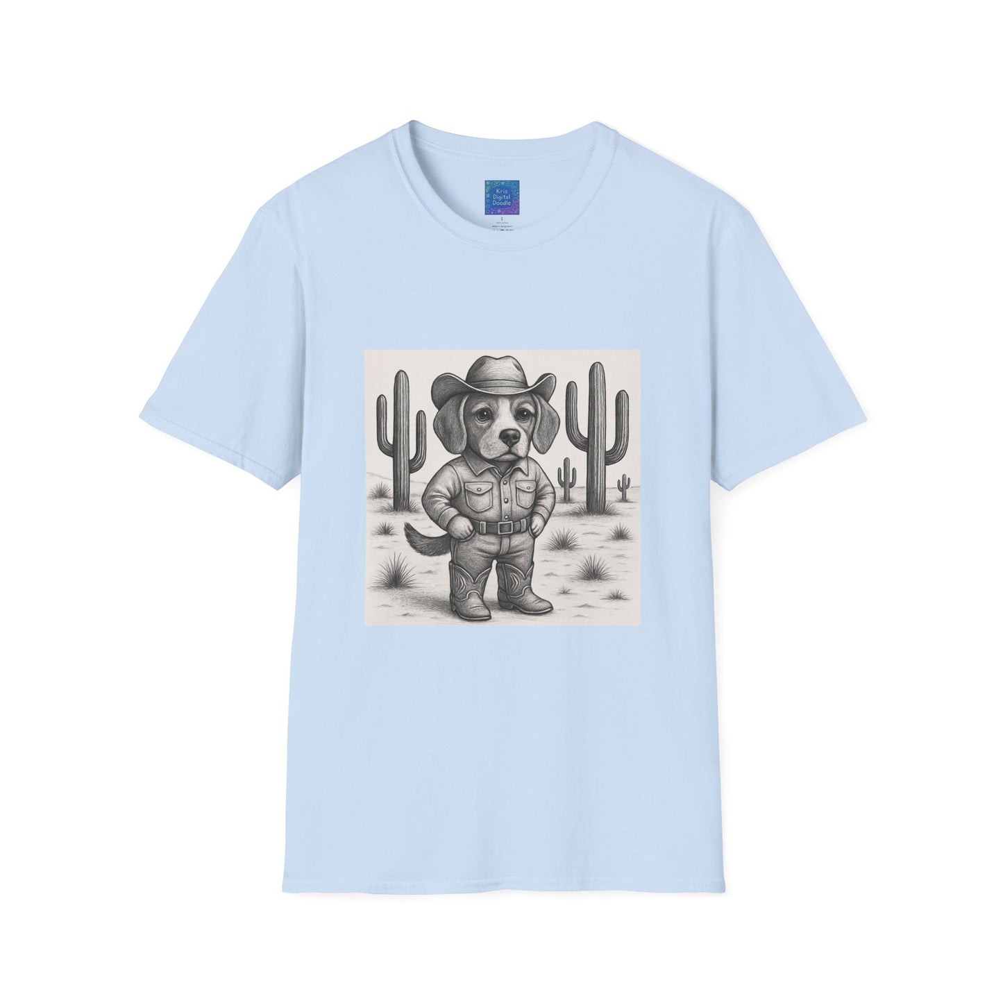 Cowboy Dog T-Shirt, Funny Western Desert Graphic Tee
