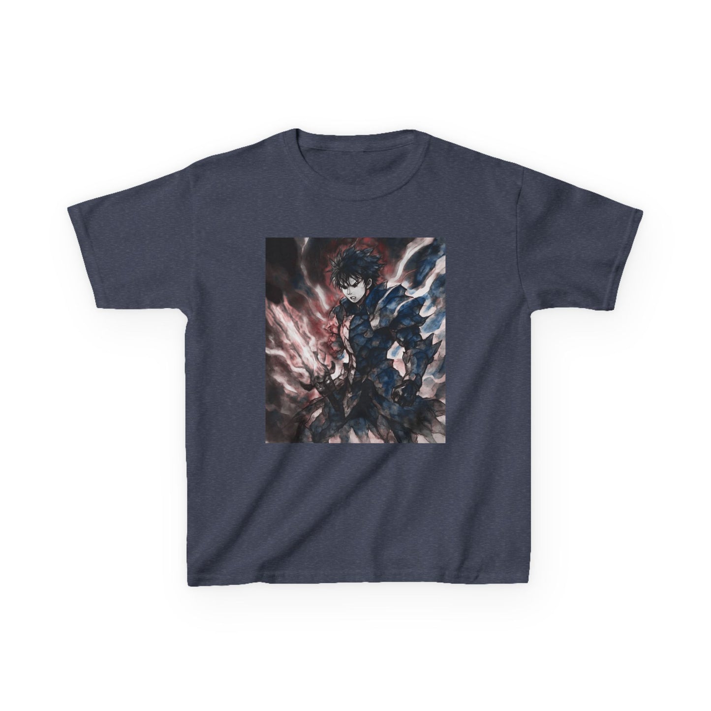 Dark Anime Power T Shirt Edgy Graphic Tee for Fans of Japanese Style Kids Heavy Cotton™ Tee