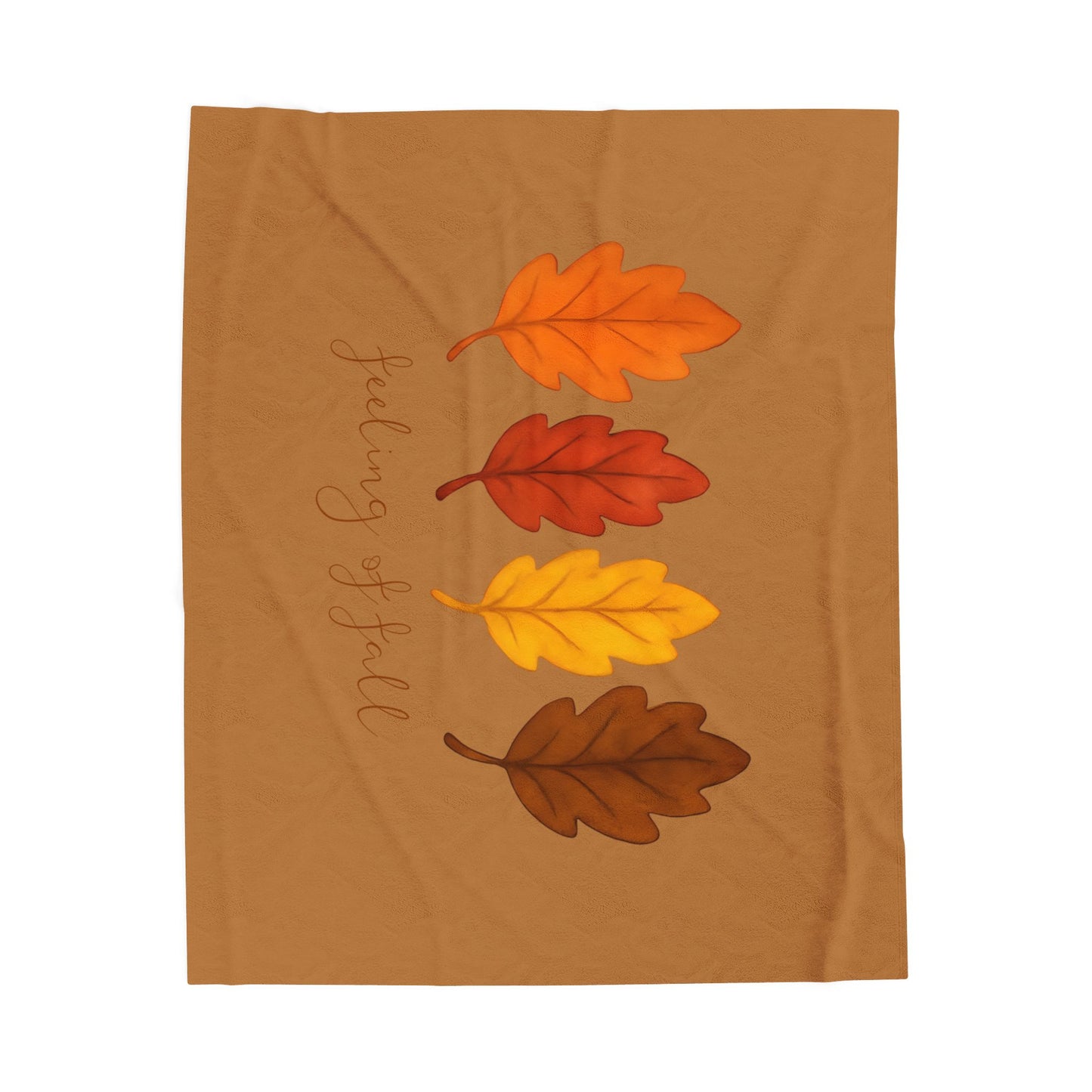 Feeling of Fall Blanket with Autumn Leaves, Cozy Fall Throw Blanket, Seasonal Fall Decor Bedding, Warm Autumn Home Blanket Gift
