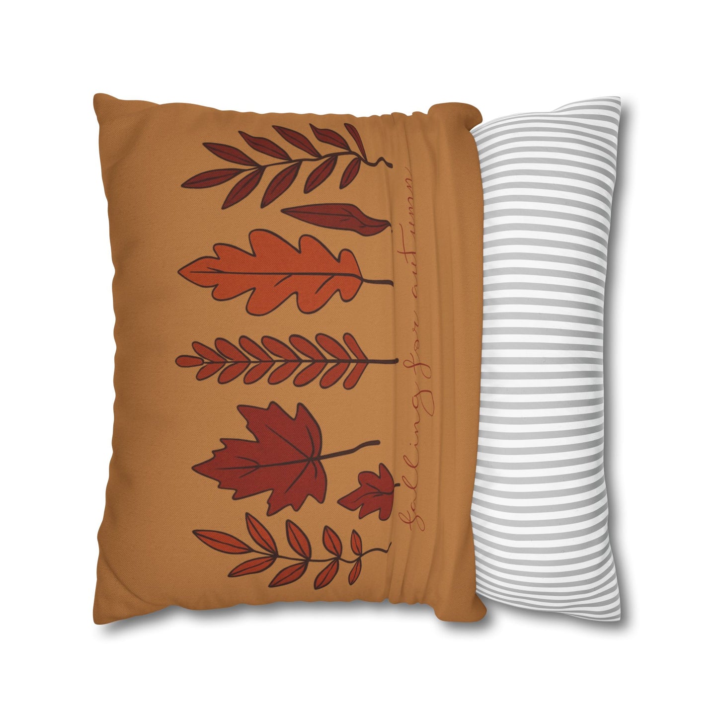 Falling for Autumn Leaves Pillow Cozy Fall Decorative Throw Cushion for Home Décor
