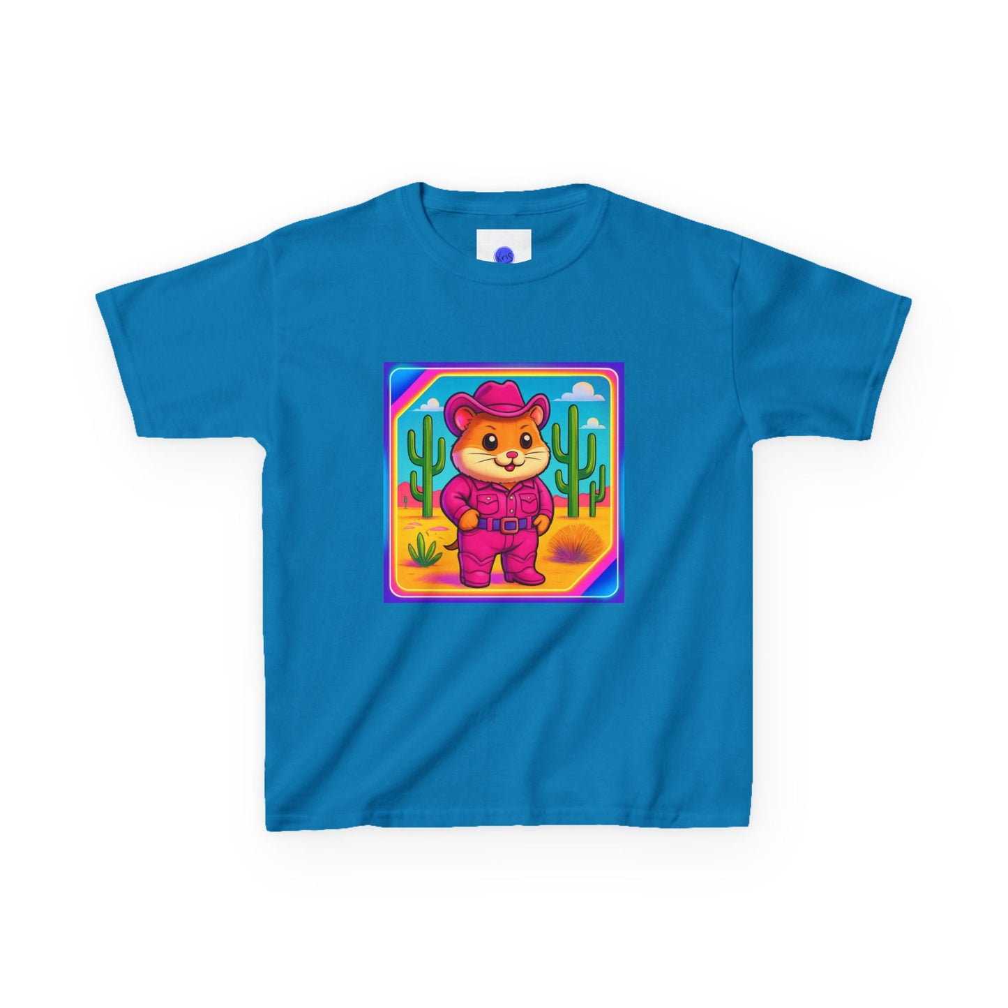 Whimsical Cowboy Hamster T-Shirt, Cute Western Desert Animal Tee, boys girls, unisex, cowgirl