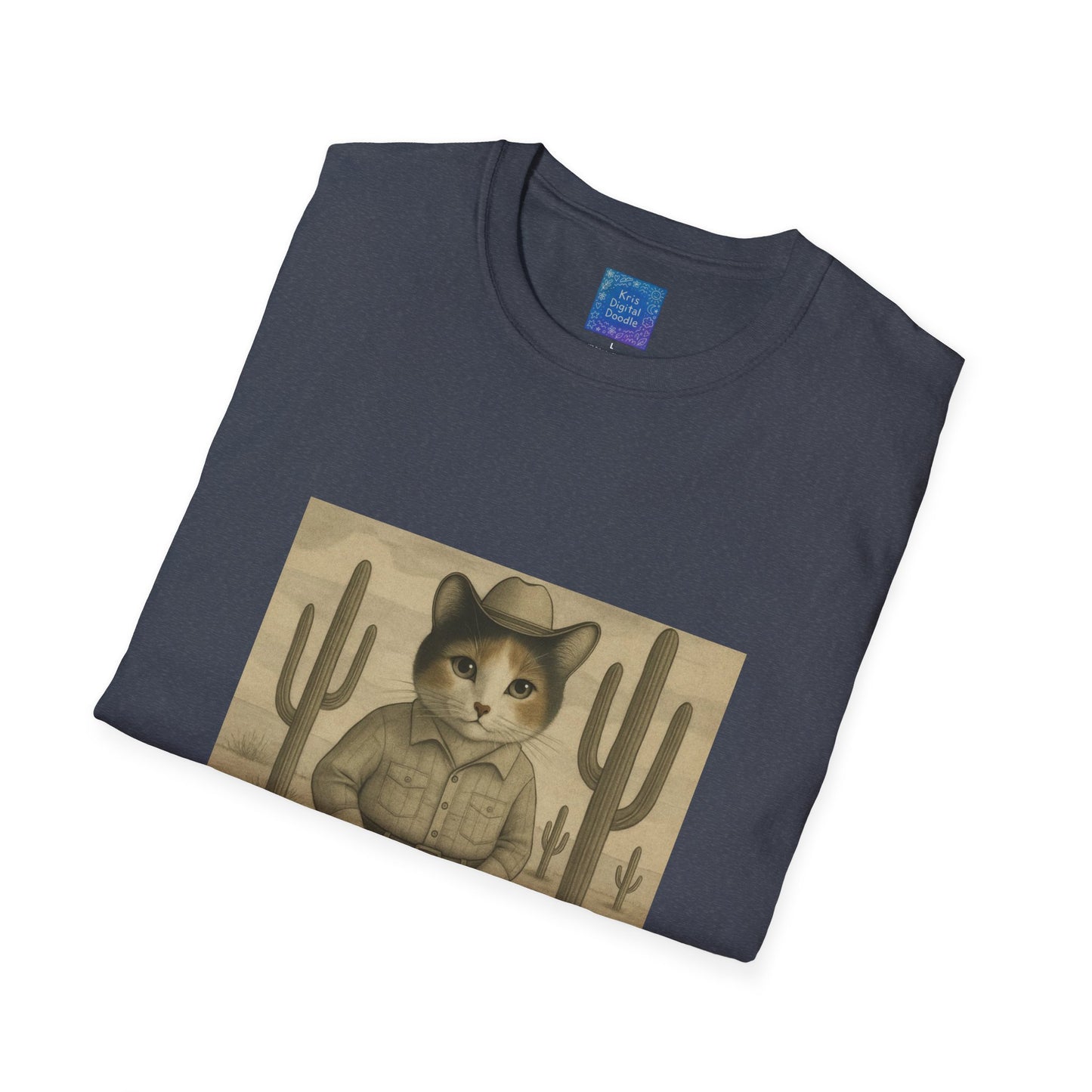 Cowboy Cat Western Graphic T-Shirt, Vintage Country Style Tee
