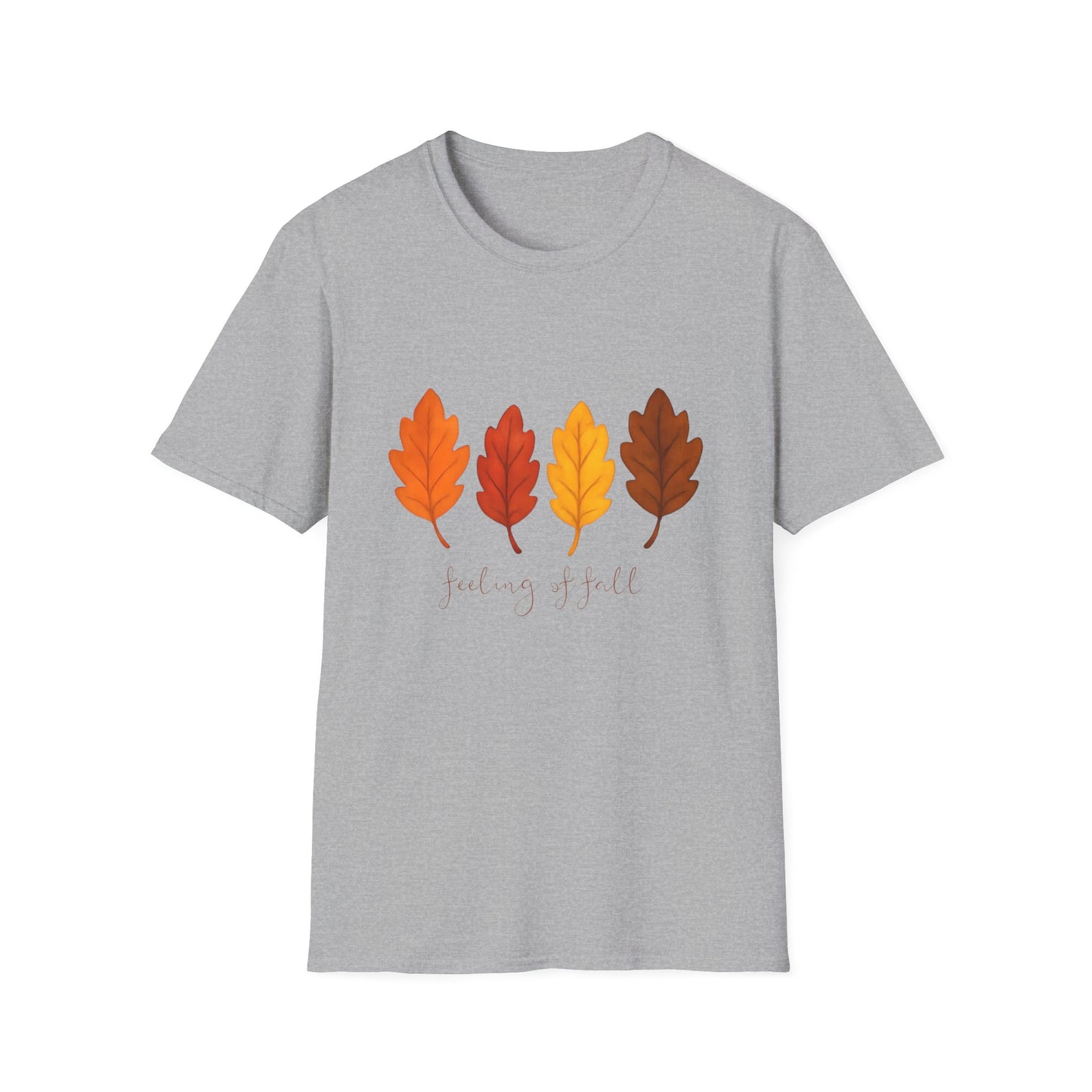 Feeling of Fall Leaves Shirt Cozy Autumn Graphic Tee Unisex Soft style T Shirt