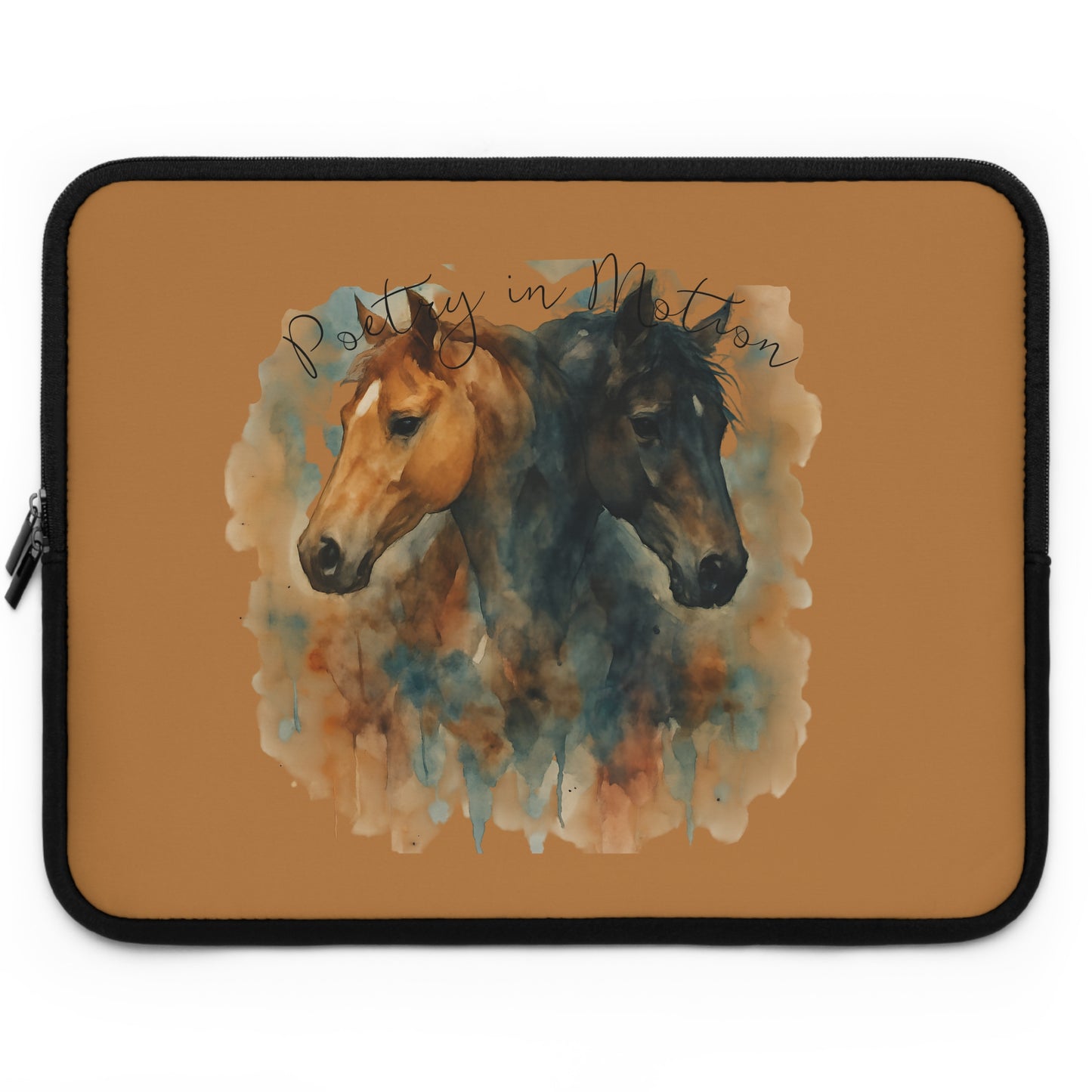 Horse Laptop Sleeve Poetry in Motion Equestrian Case 7in, 10in, 13in, 15in, 17in Rustic Horse Art Tech AccessoryLaptop Sleeve