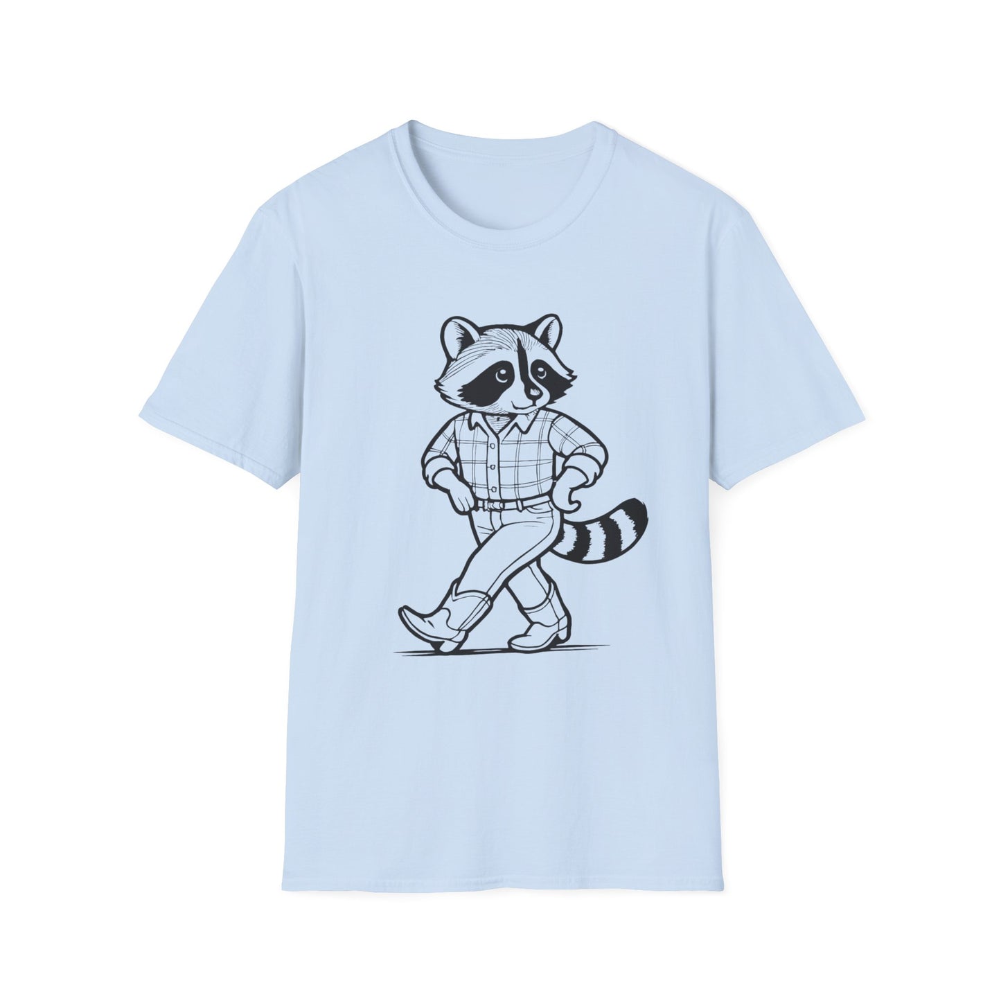 Cowboy Raccoon Graphic Tee Western Country Animal Shirt