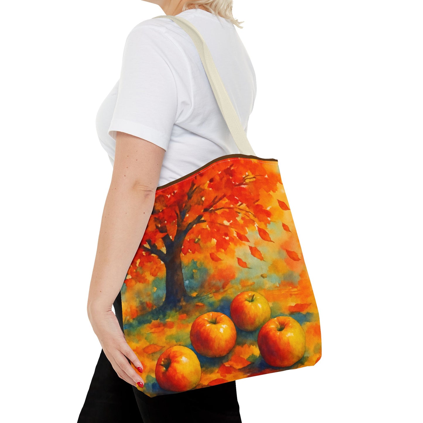 Autumn Apple Orchard Tote Bag Fall Harvest Reusable Shoulder Bag Tote Bag (AOP)