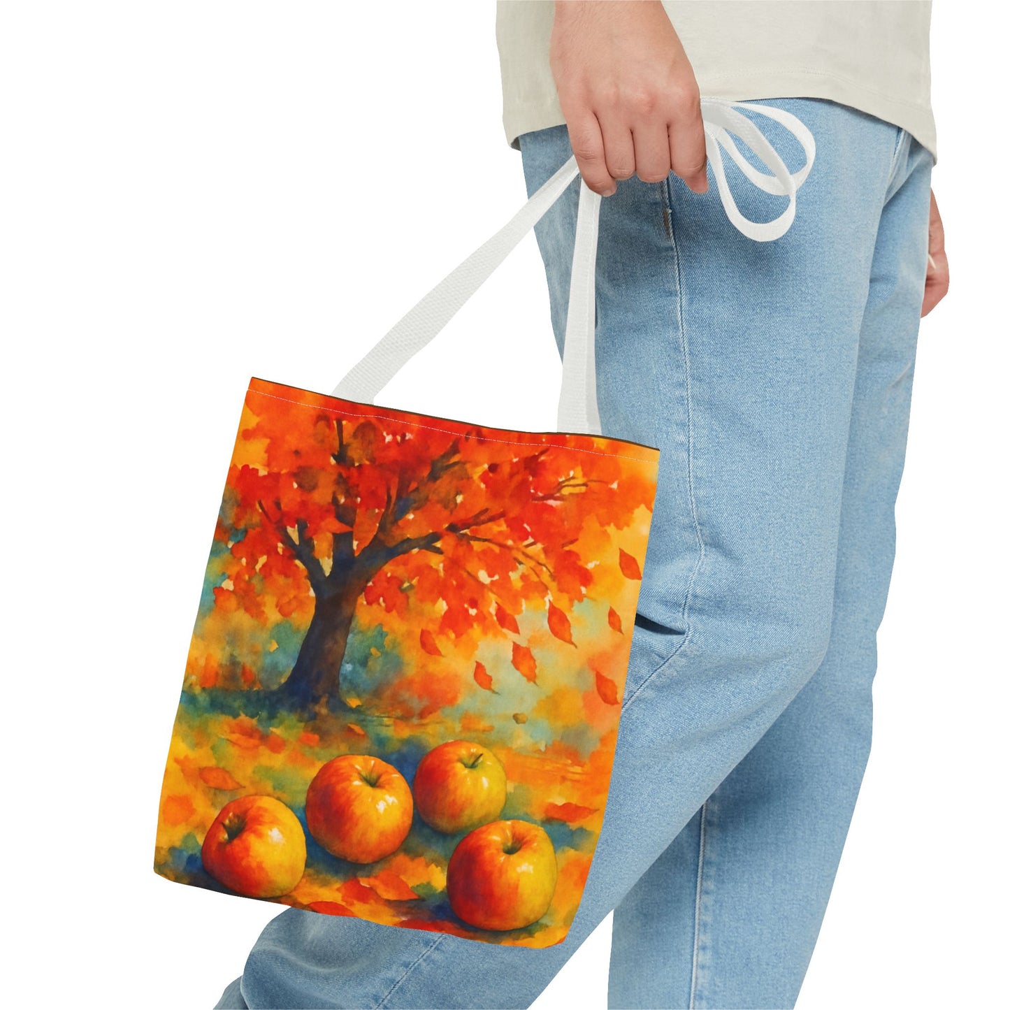 Autumn Apple Orchard Tote Bag Fall Harvest Reusable Shoulder Bag Tote Bag (AOP)