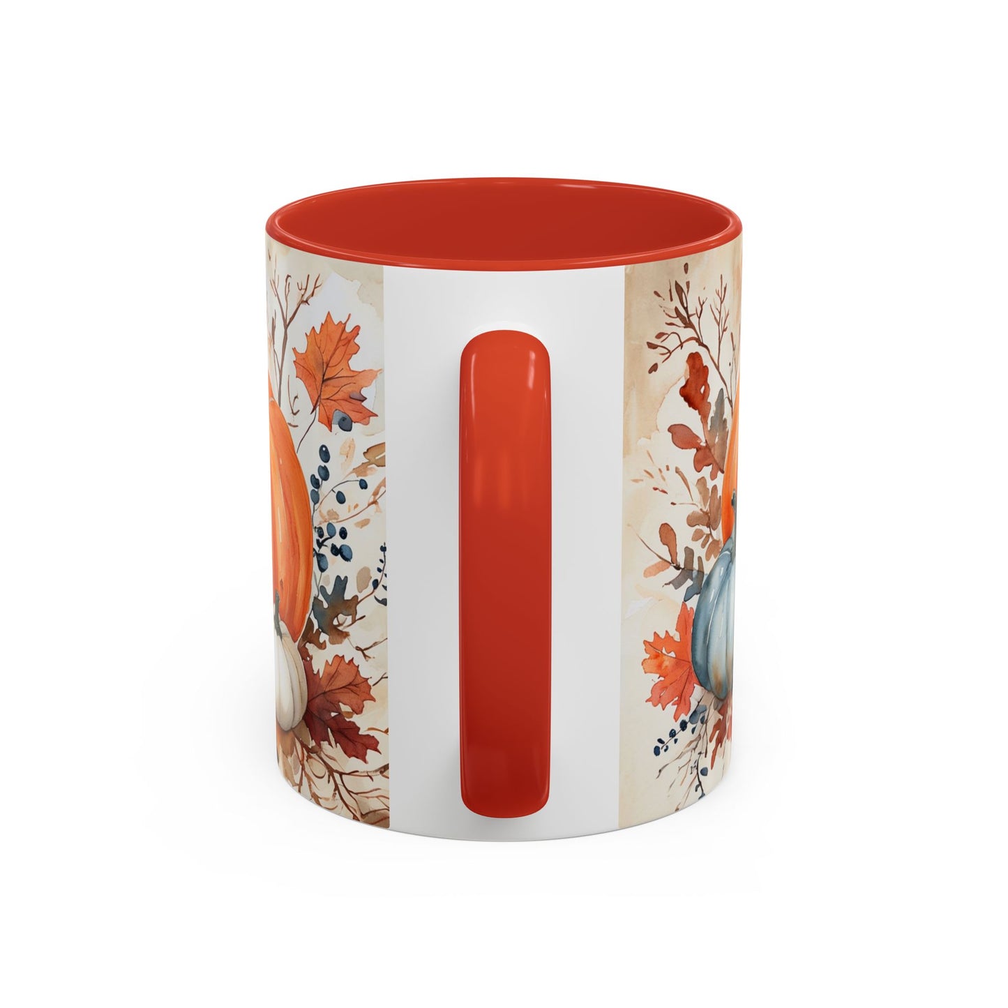 Pumpkin Fall Mug, Autumn Harvest Coffee Cup with Rustic Pumpkin Design