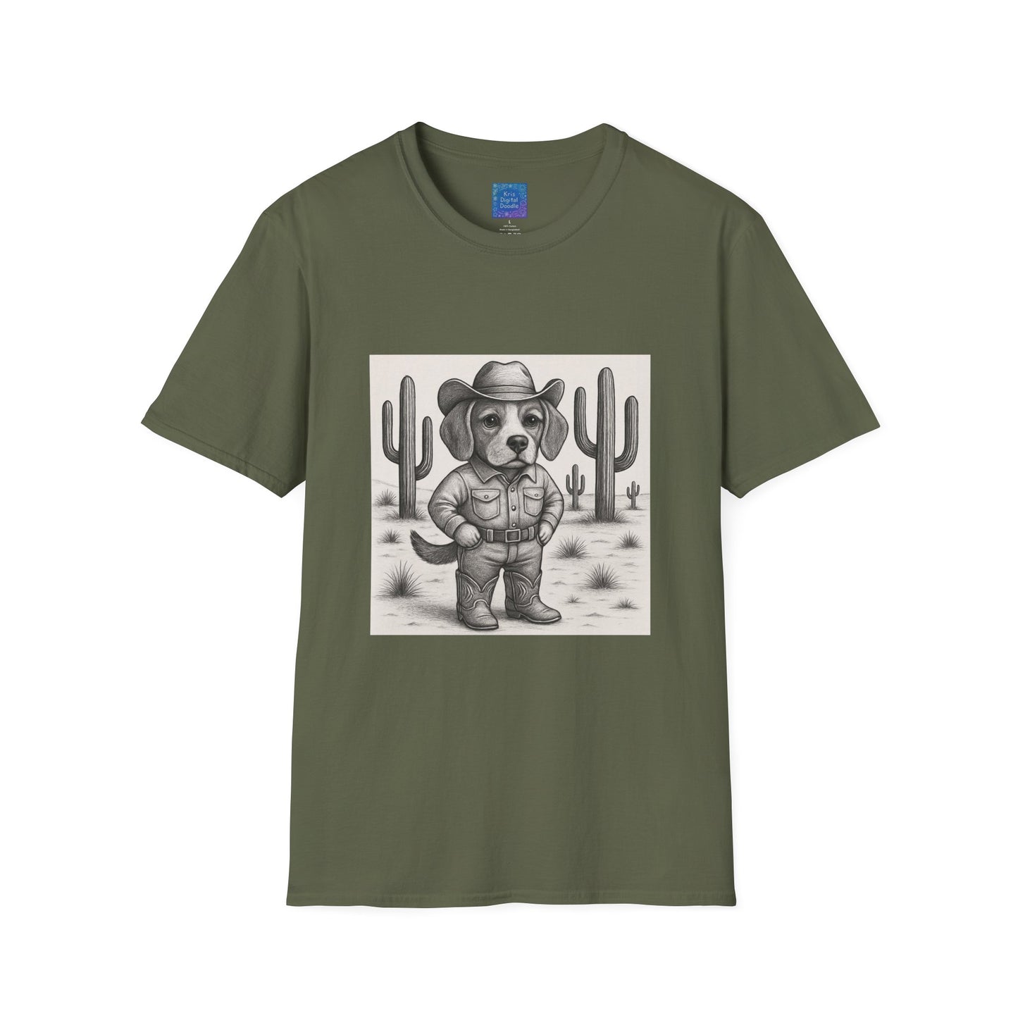 Cowboy Dog T-Shirt, Funny Western Desert Graphic Tee